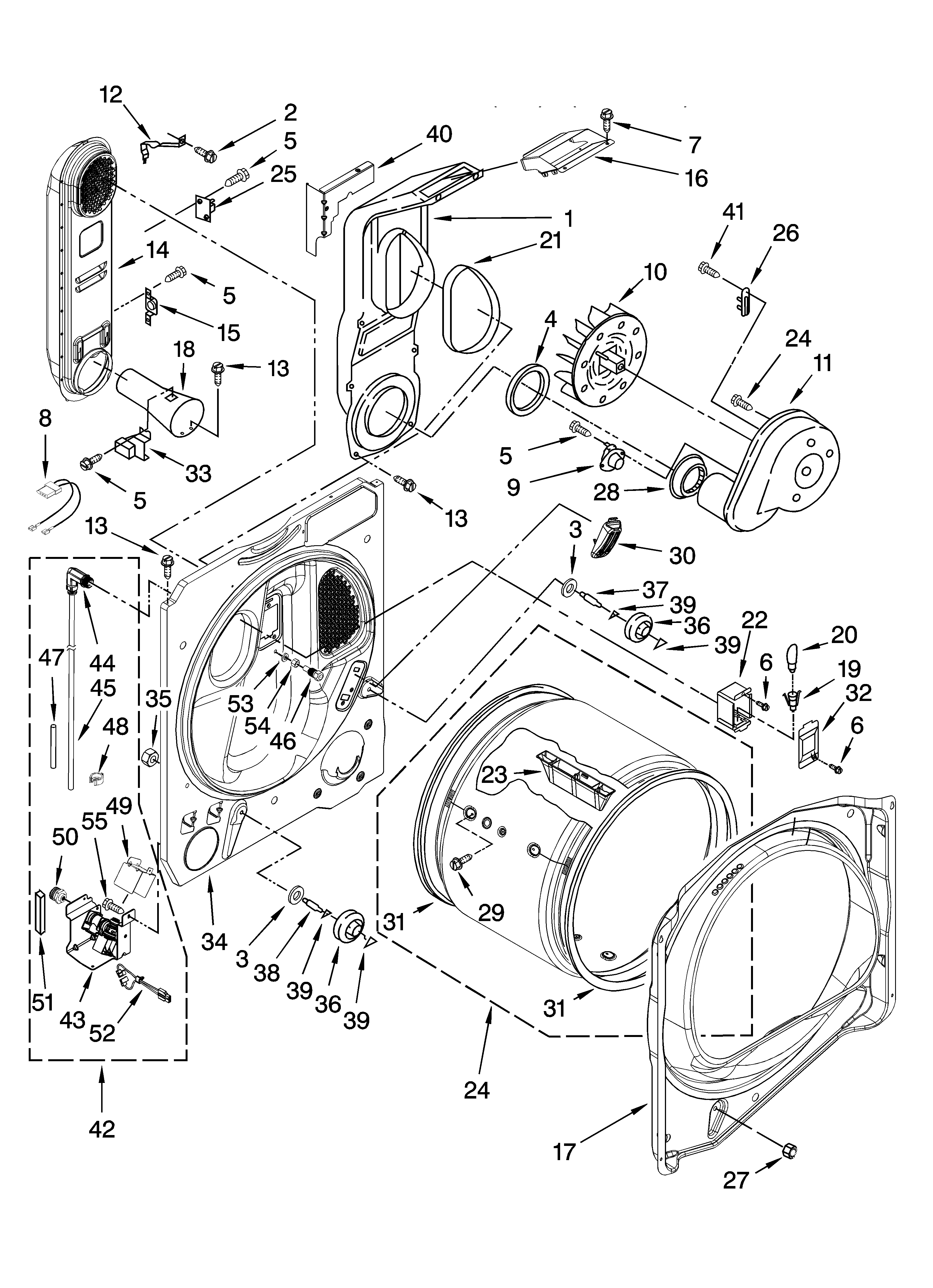 Whirlpool WGD6600VU1 bulkhead parts diagram