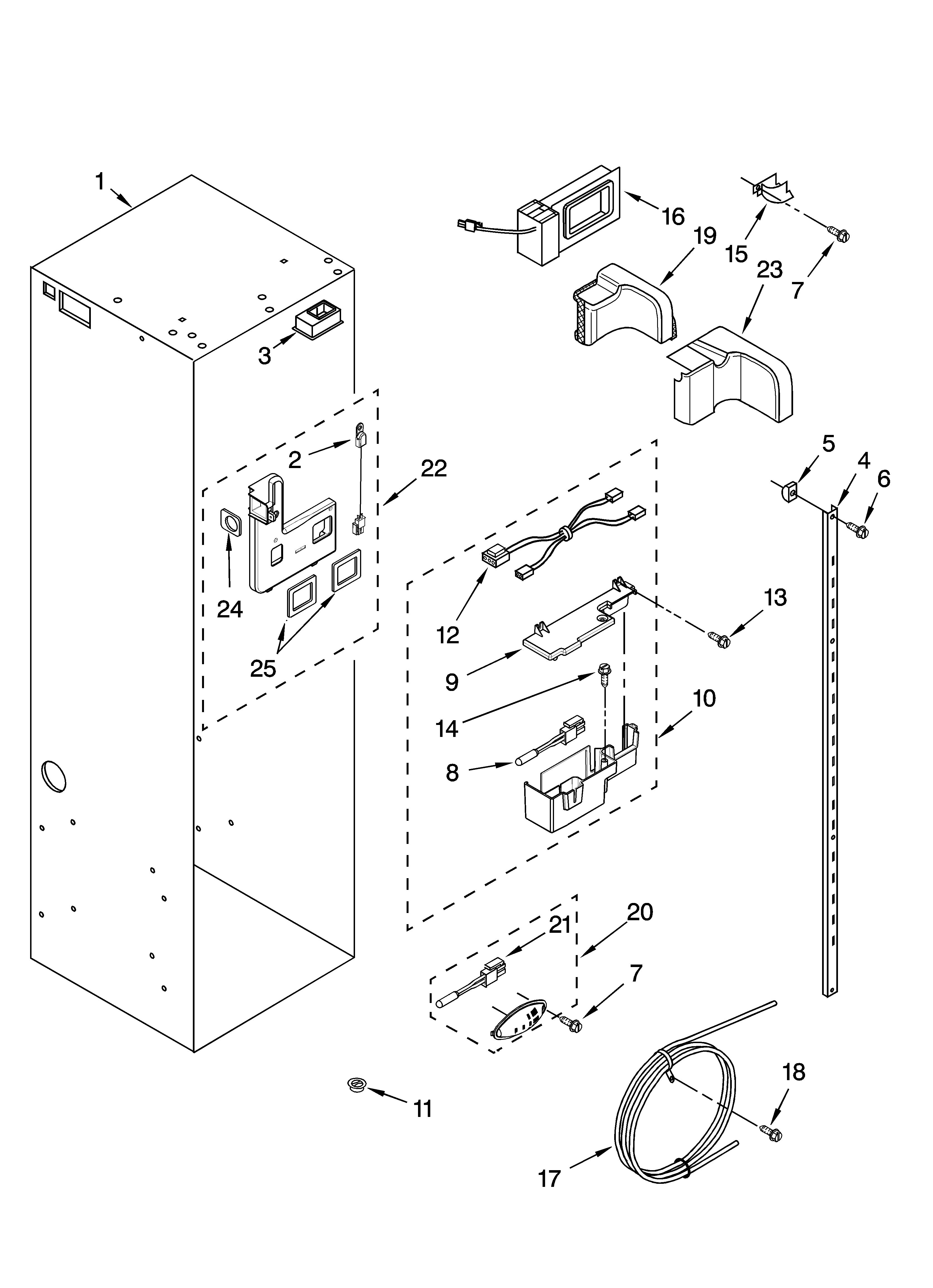 KitchenAid KSSO36QTB03 refrigerator liner parts diagram