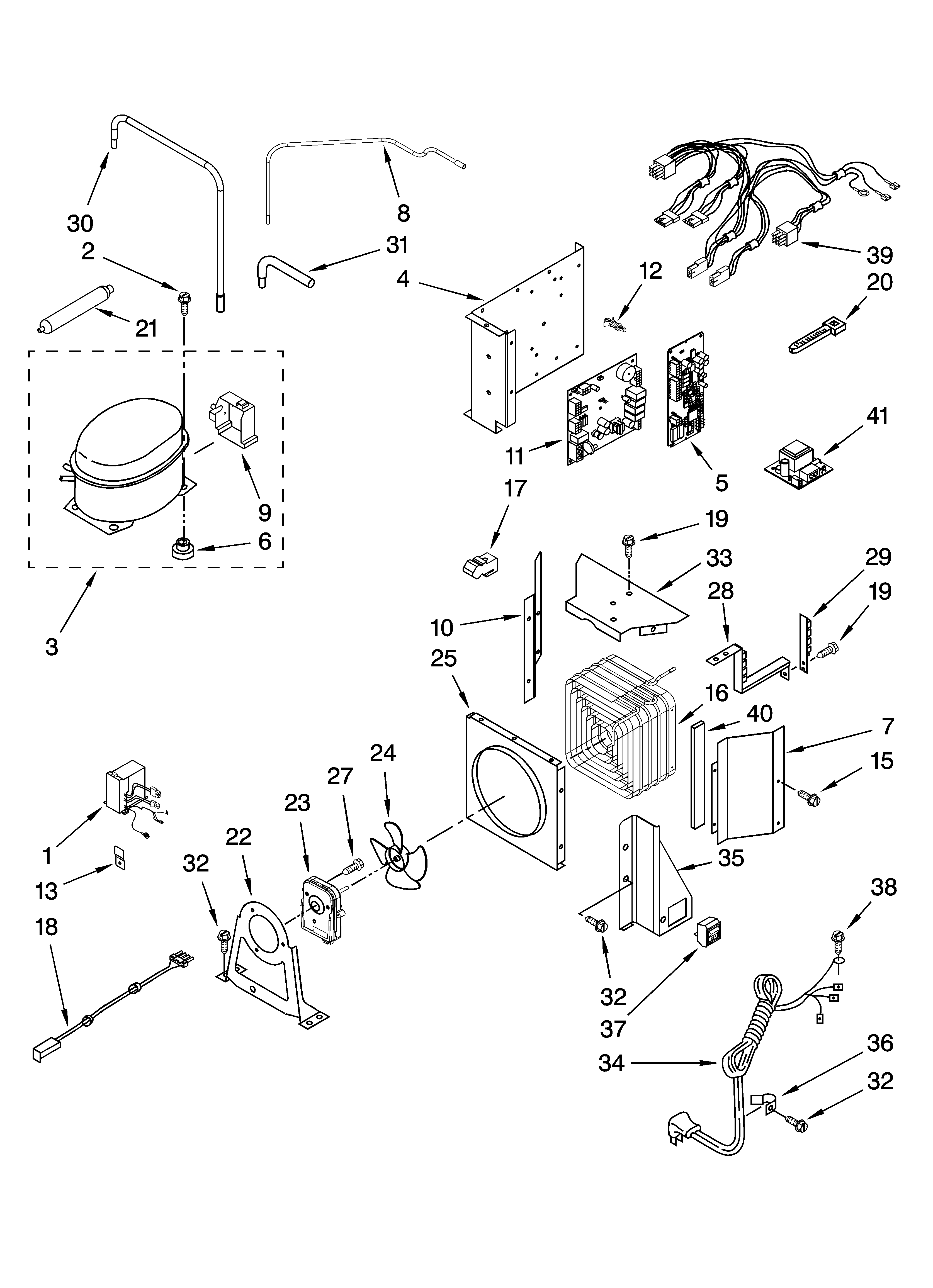 KitchenAid KSSO36QTB03 upper unit parts diagram