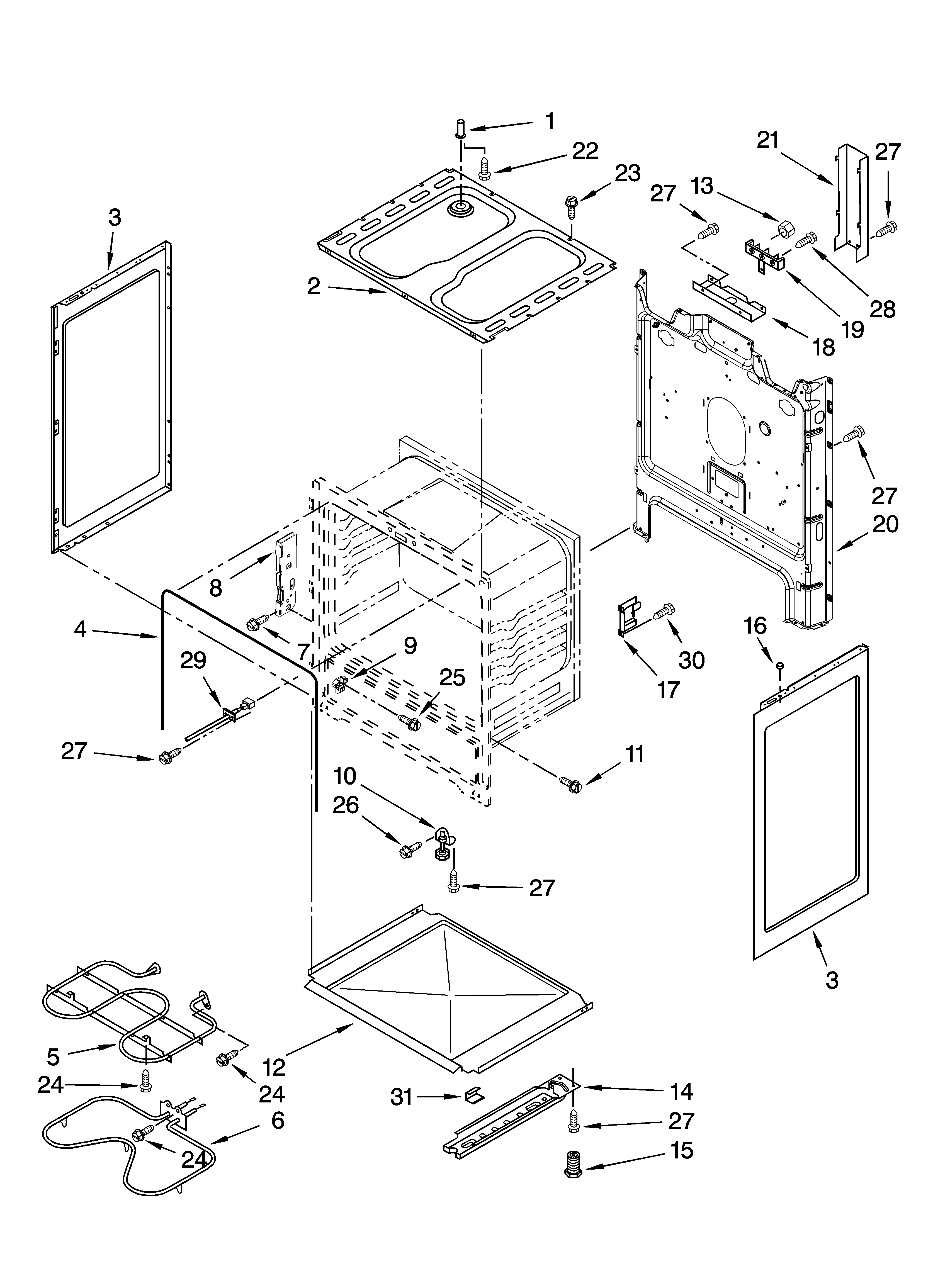 Estate TEP315VT0 chassis parts diagram
