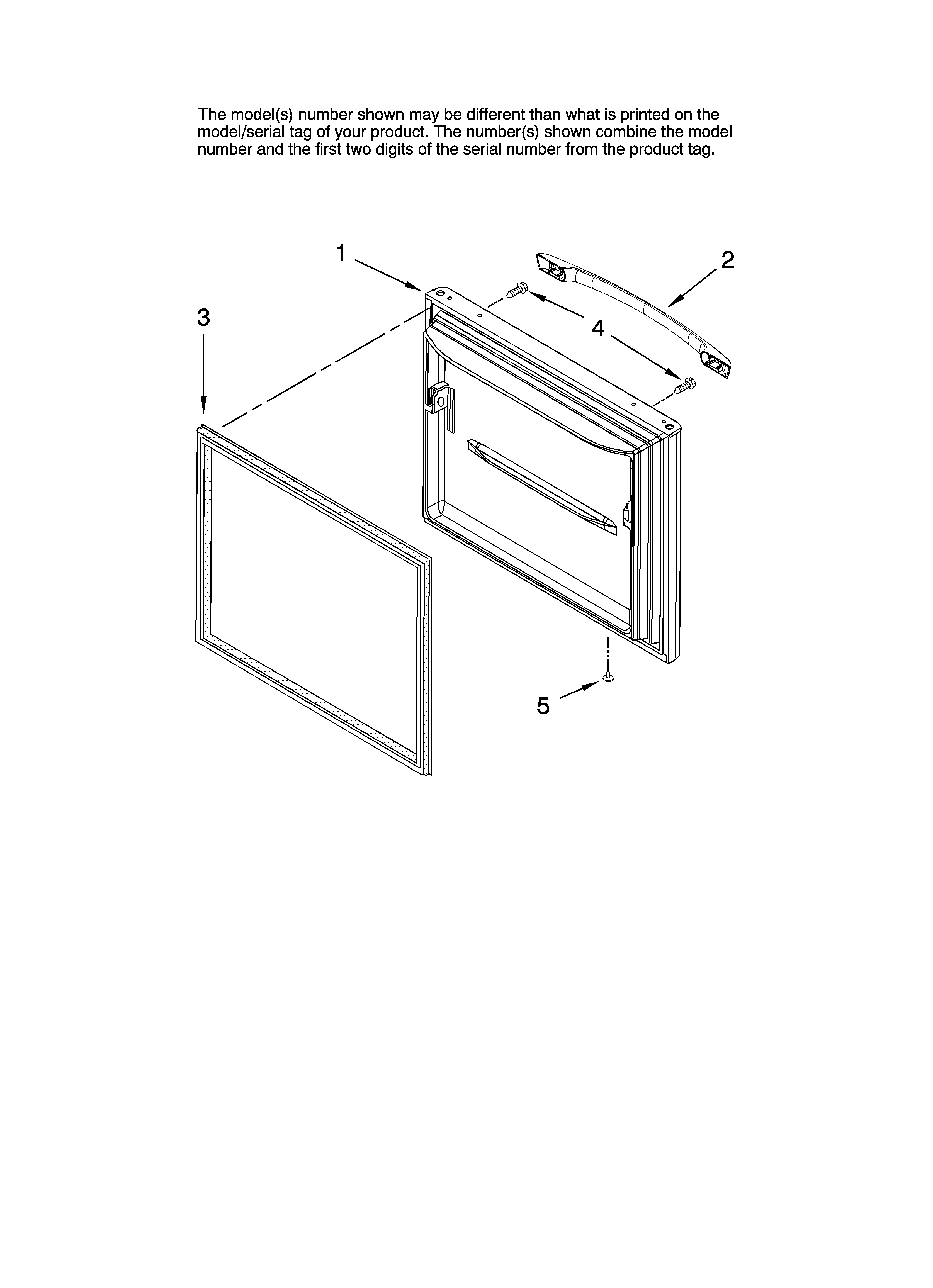 Amana ABB2227VEW10 freezer door parts diagram