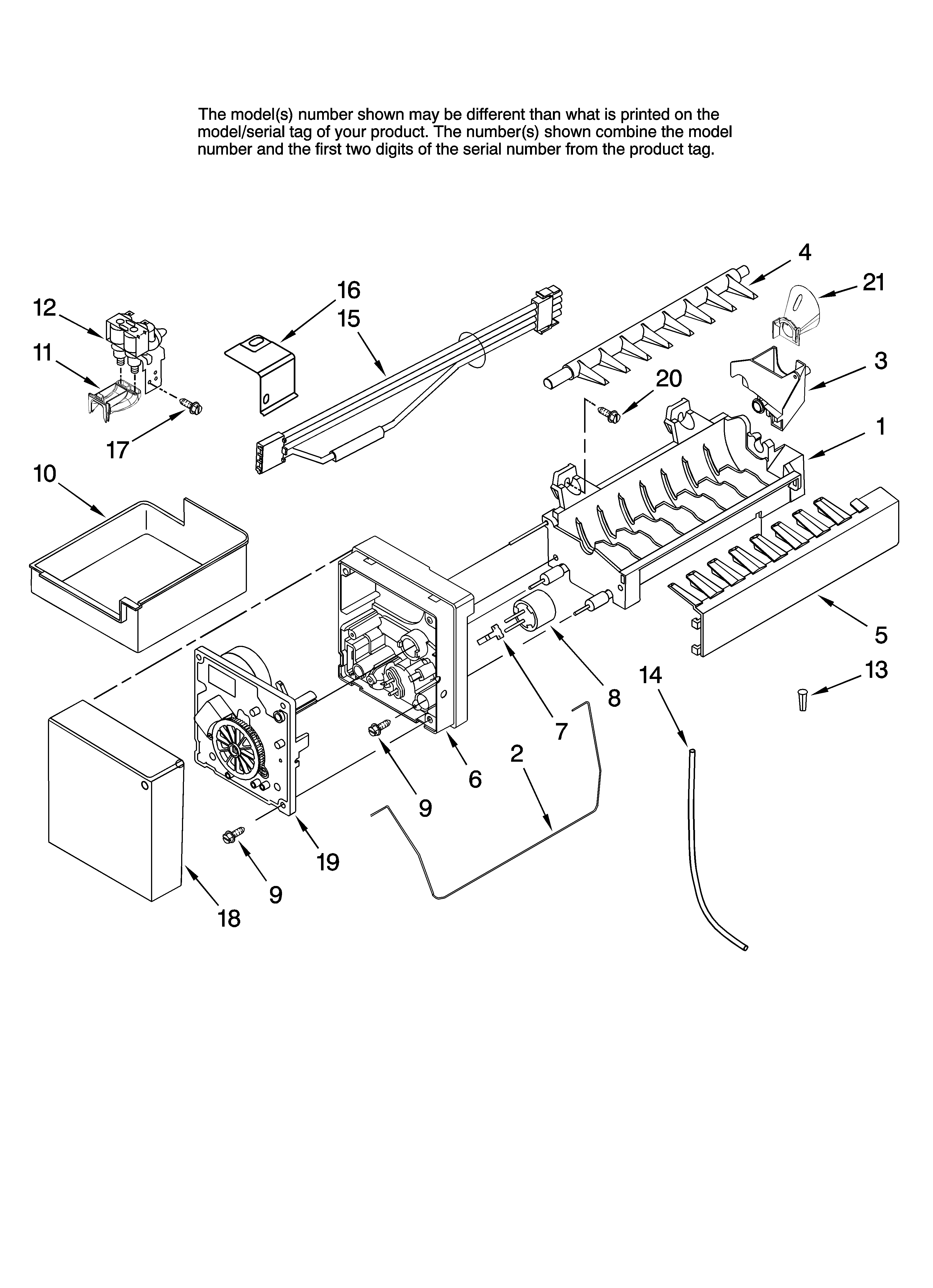 Amana ABB2227VEW10 icemaker parts, optional parts (not included) diagram