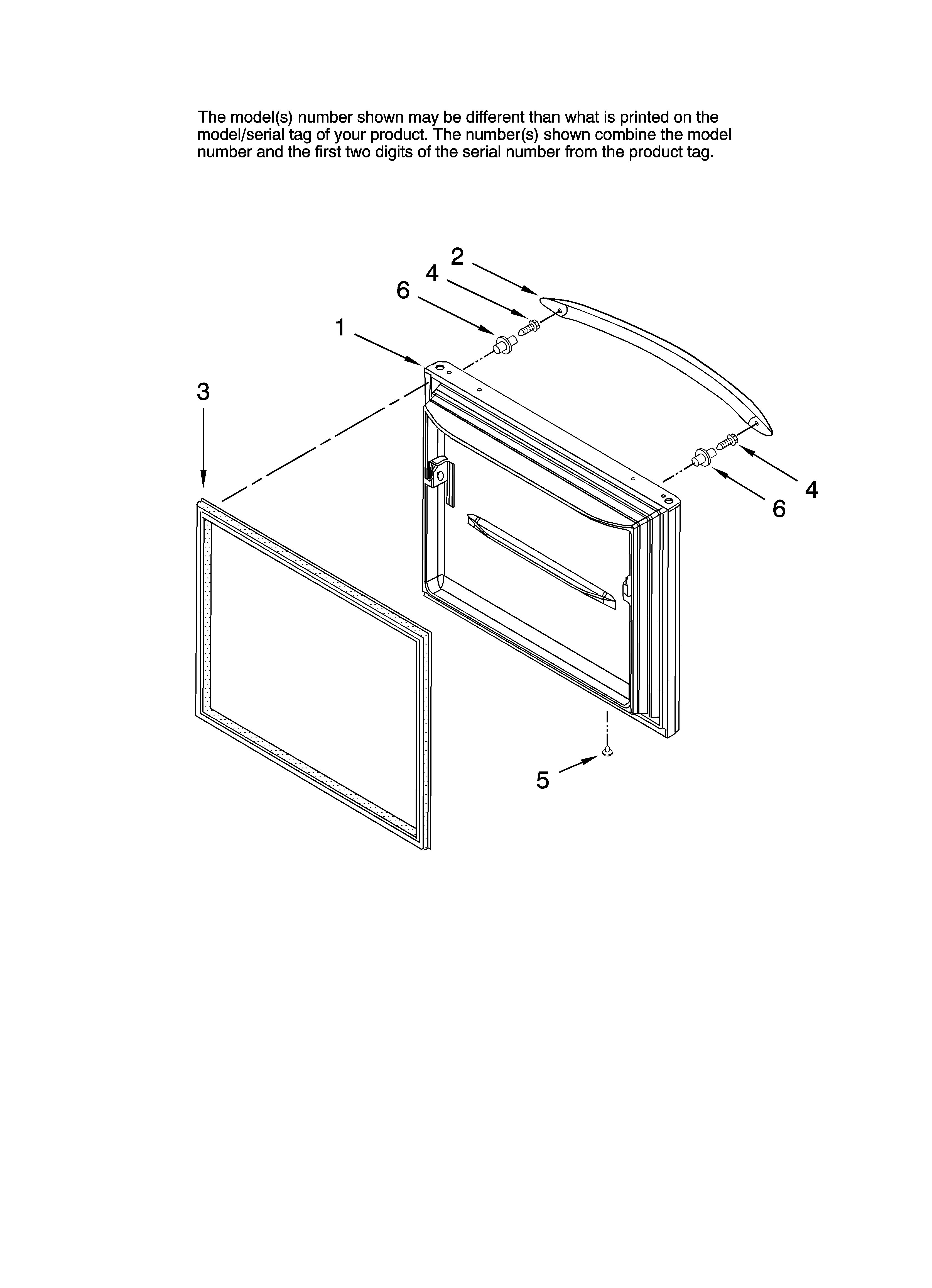 Amana ABR2227VES10 freezer door parts diagram