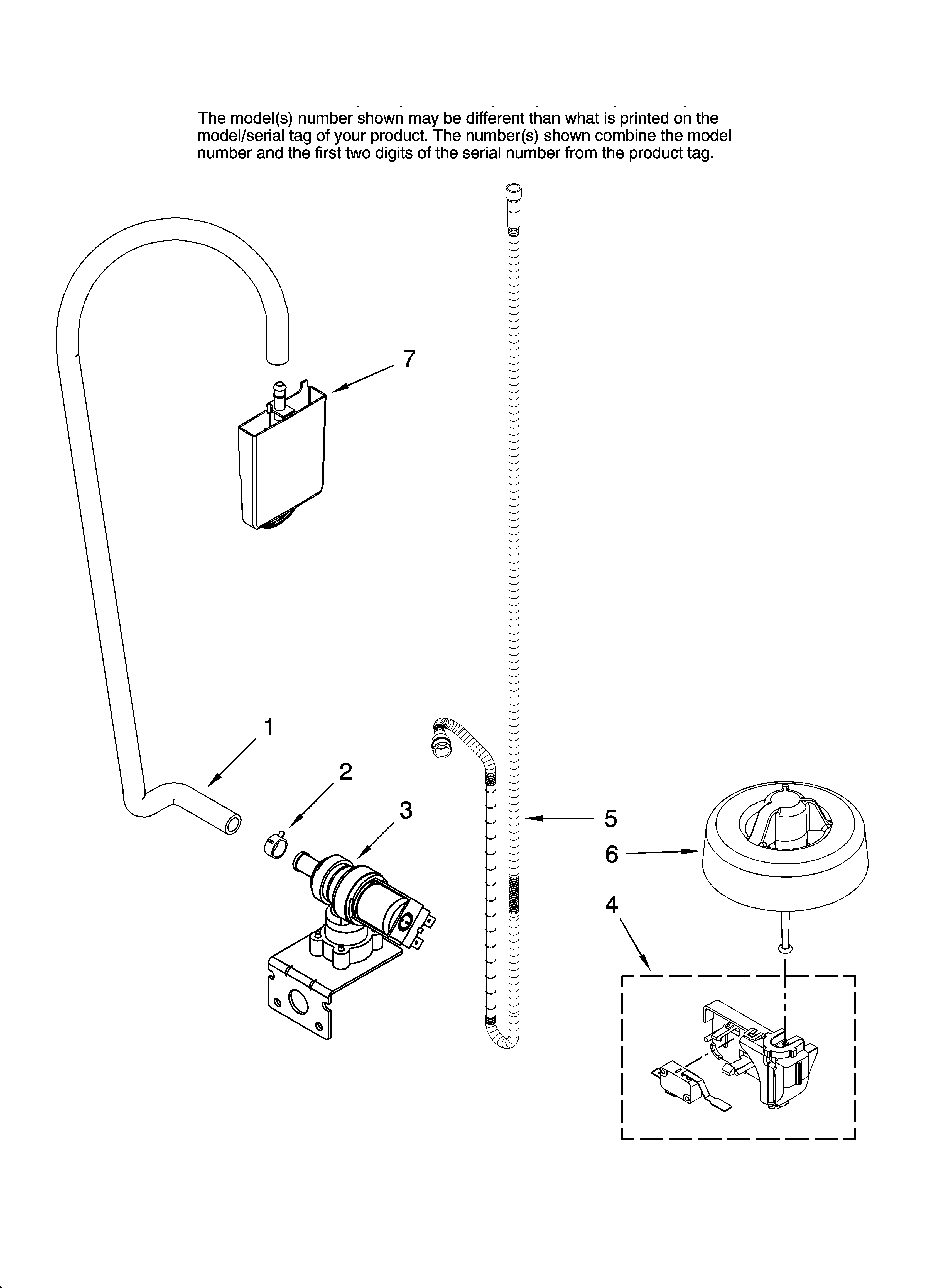 Maytag MDB4651AWS41 fill and overfill parts diagram