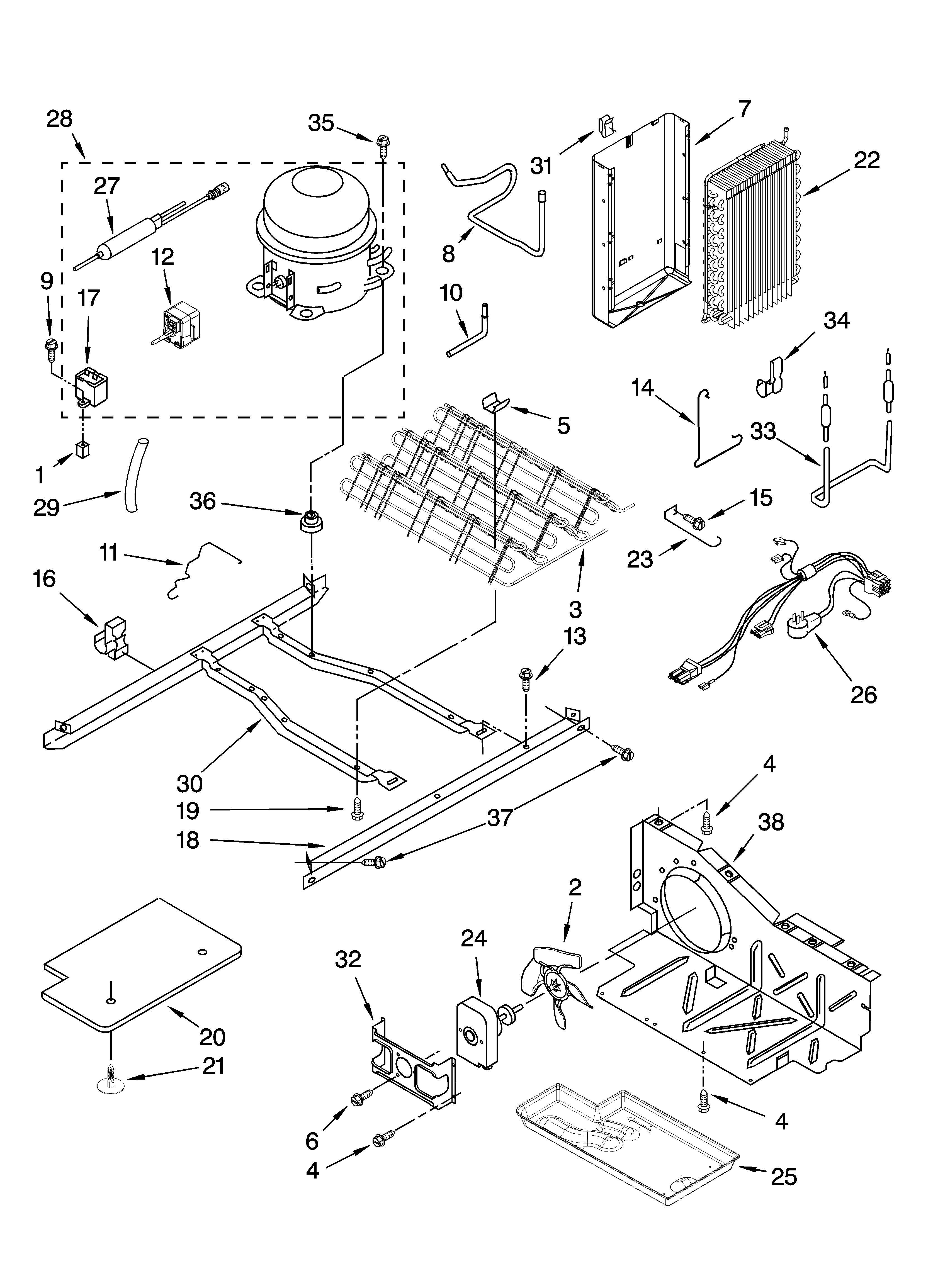 Whirlpool 5ED2FHKXVQ00 unit parts diagram