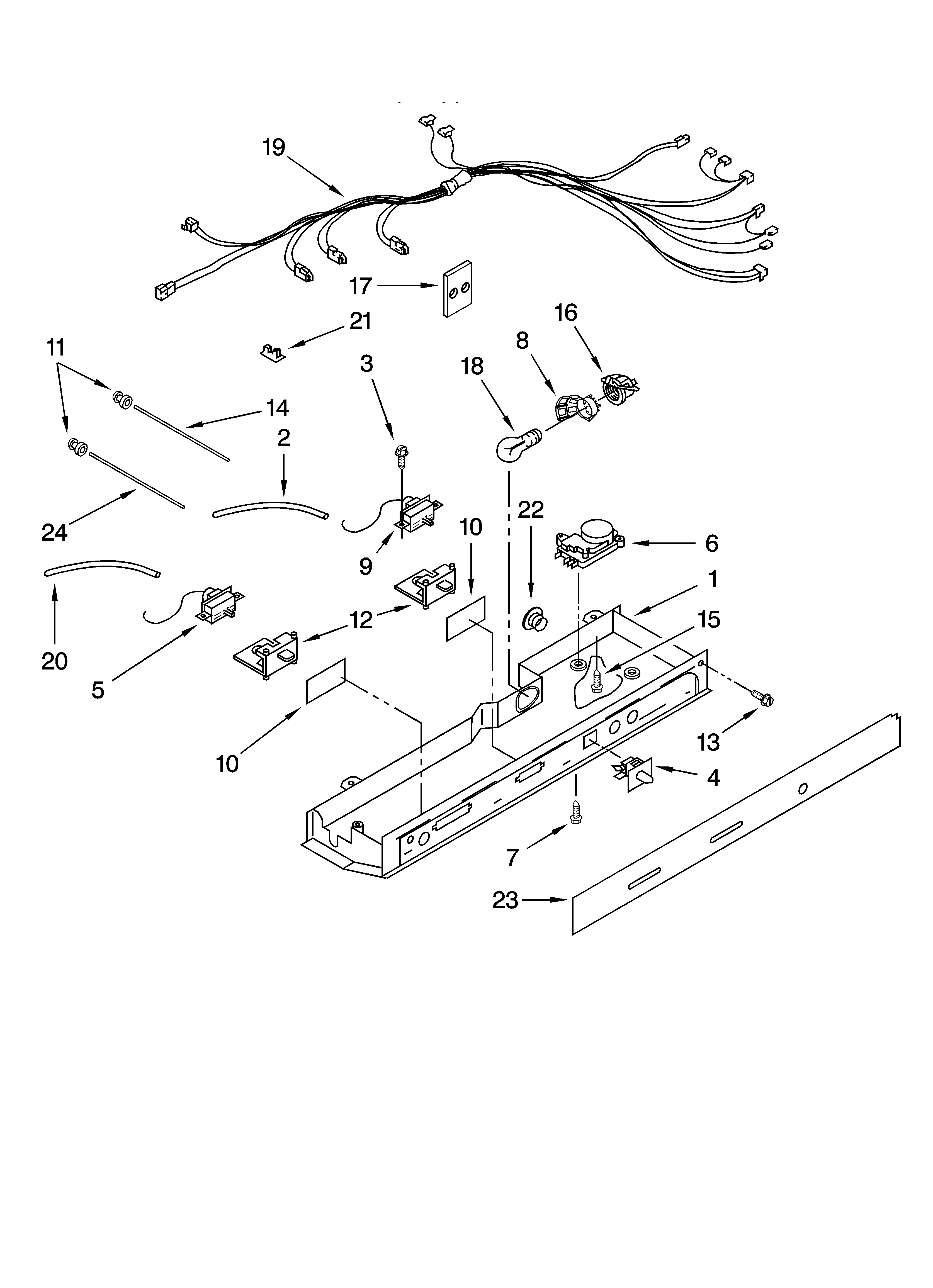 Whirlpool 5ED2FHKXVQ00 control parts, optional parts (not included) diagram