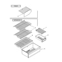 Whirlpool ET6WSKXSQ05 shelf parts, optional parts diagram