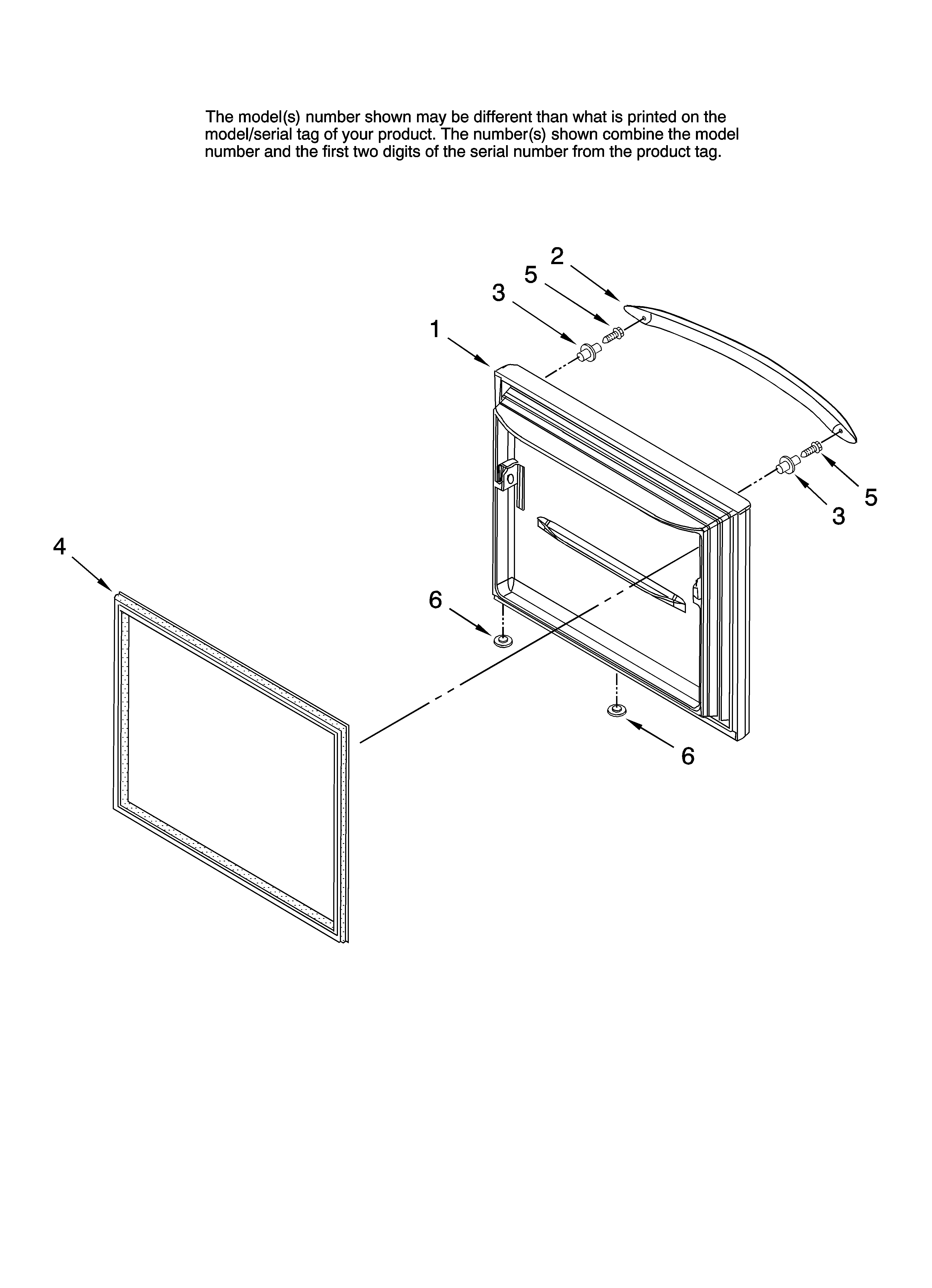 KitchenAid KBLS20EVMS00 freezer door parts diagram