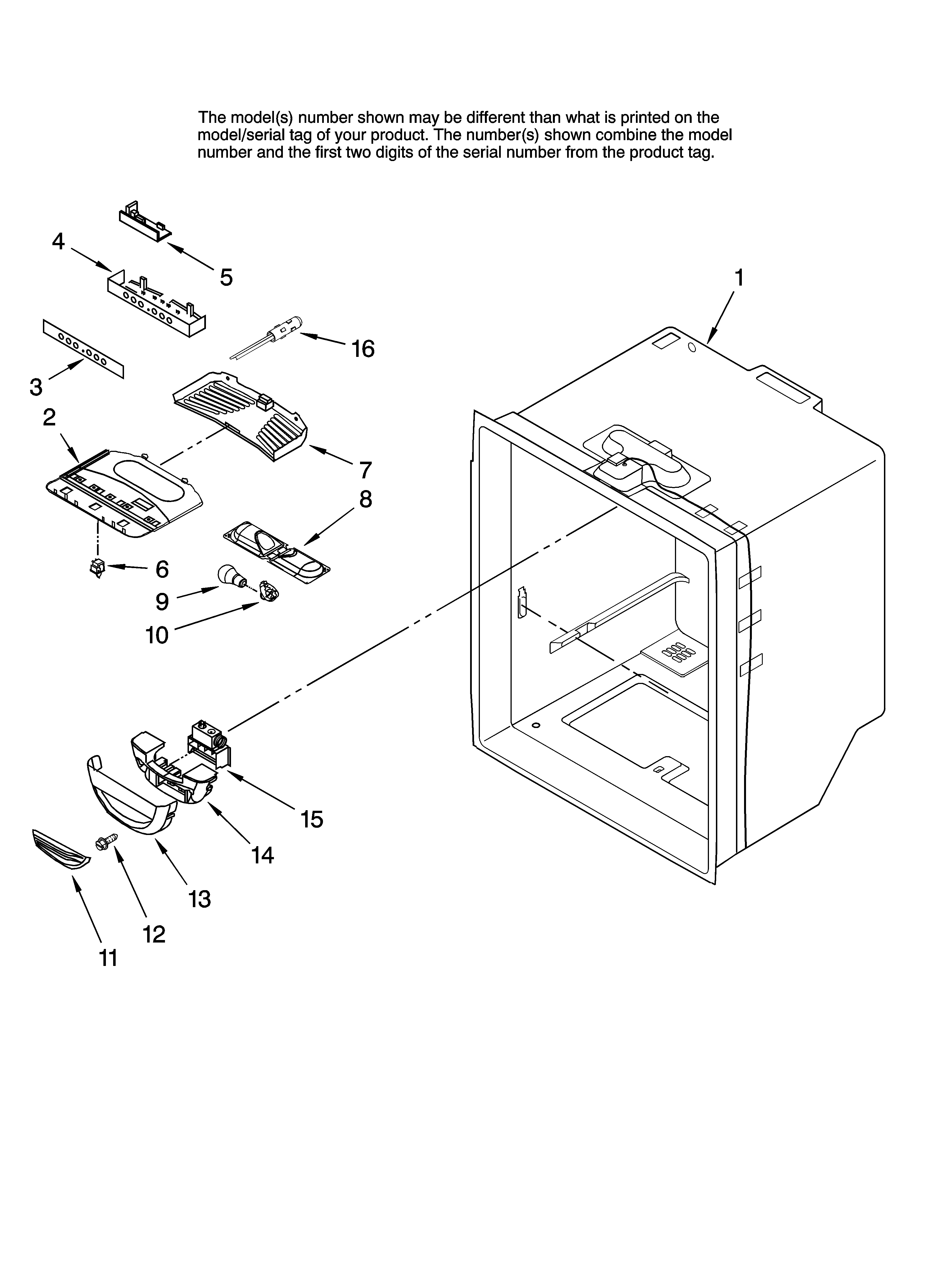 KitchenAid KBLS22KVSS00 refrigerator liner parts diagram