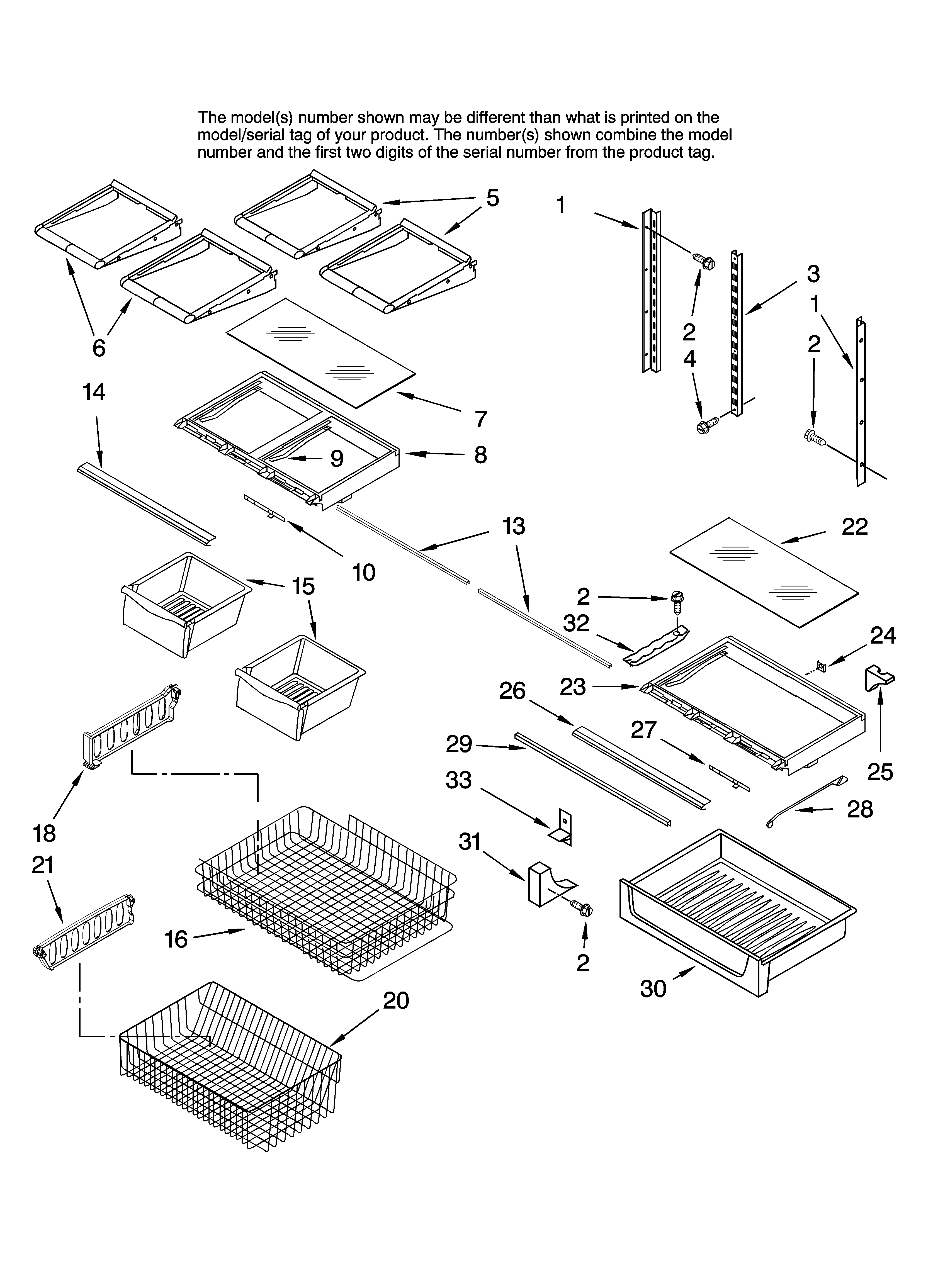 KitchenAid KBLS22KVSS00 shelf parts diagram