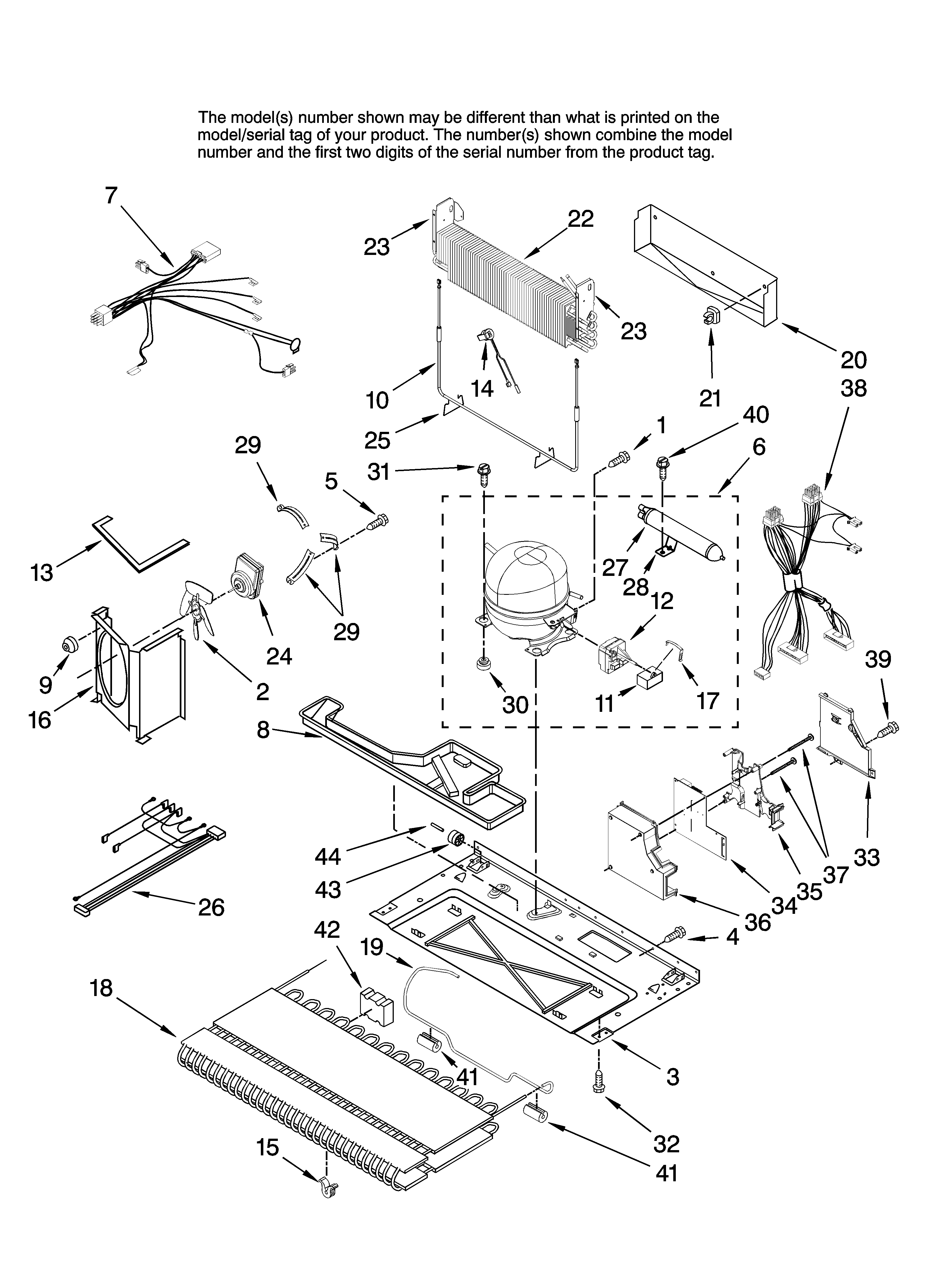 KitchenAid KBLS22KVSS00 unit parts, optional parts (not included) diagram