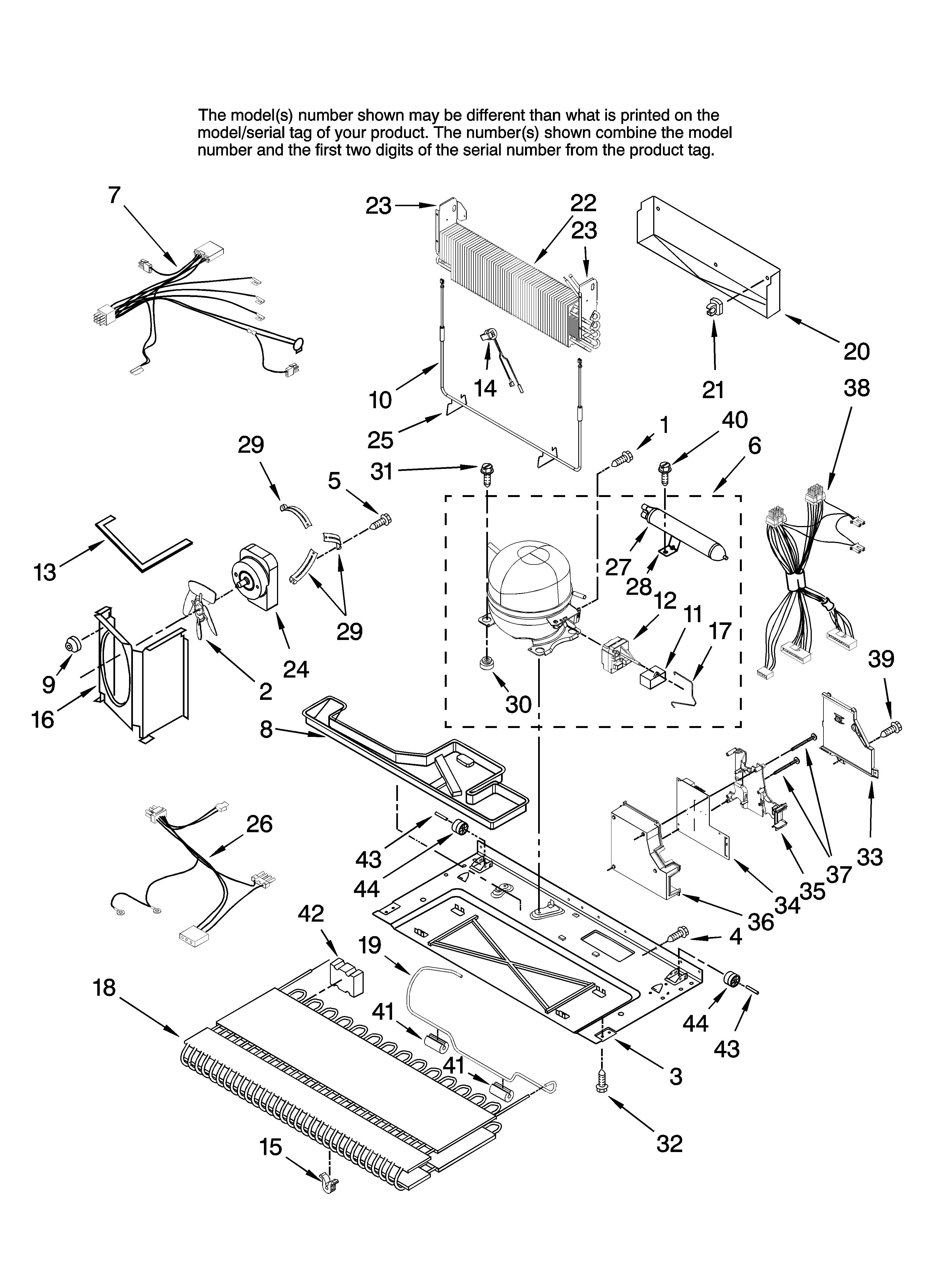 KitchenAid KBRS20EVBL00 unit parts diagram