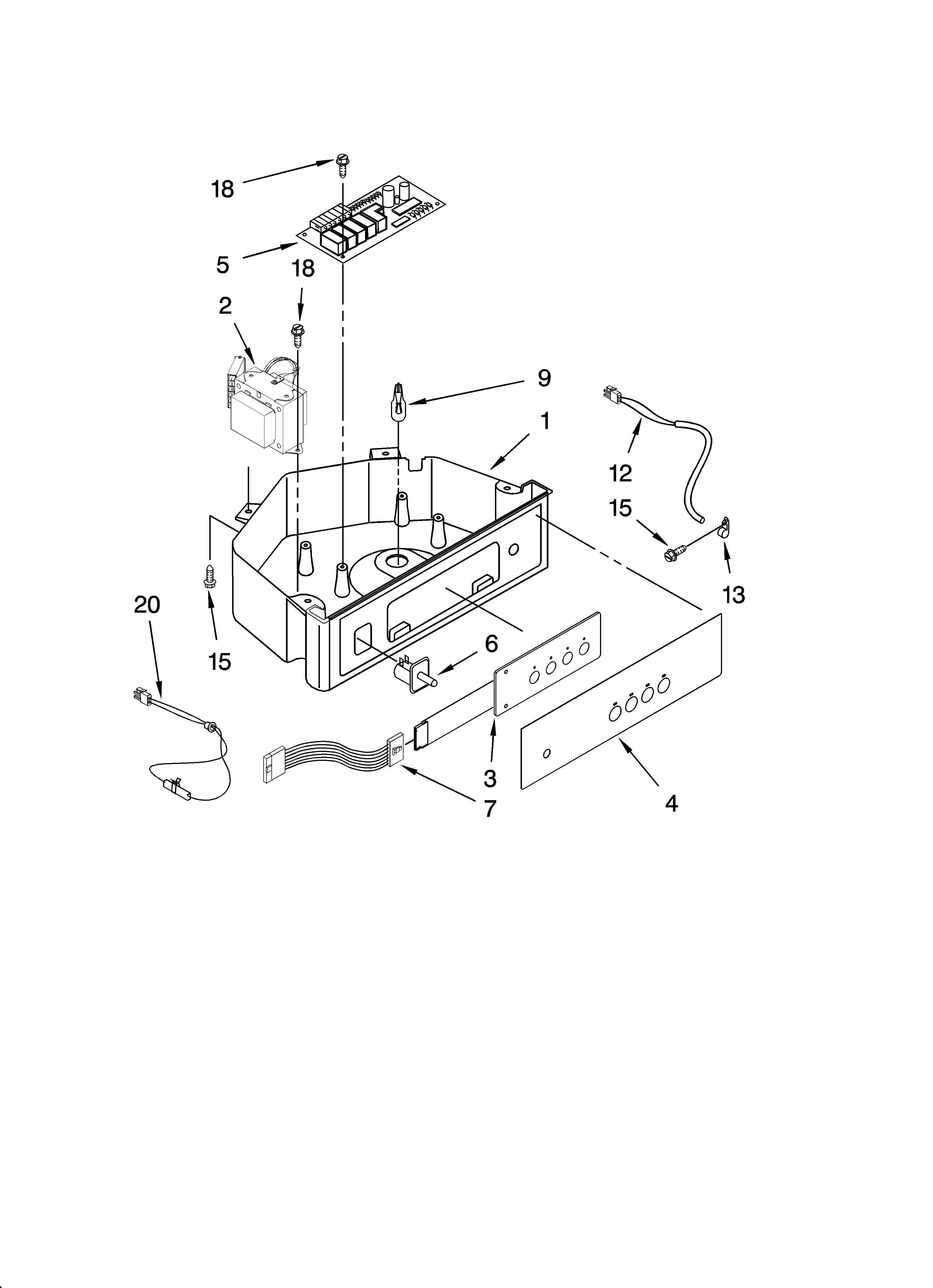 KitchenAid KUIC15NRTS2 control panel parts diagram