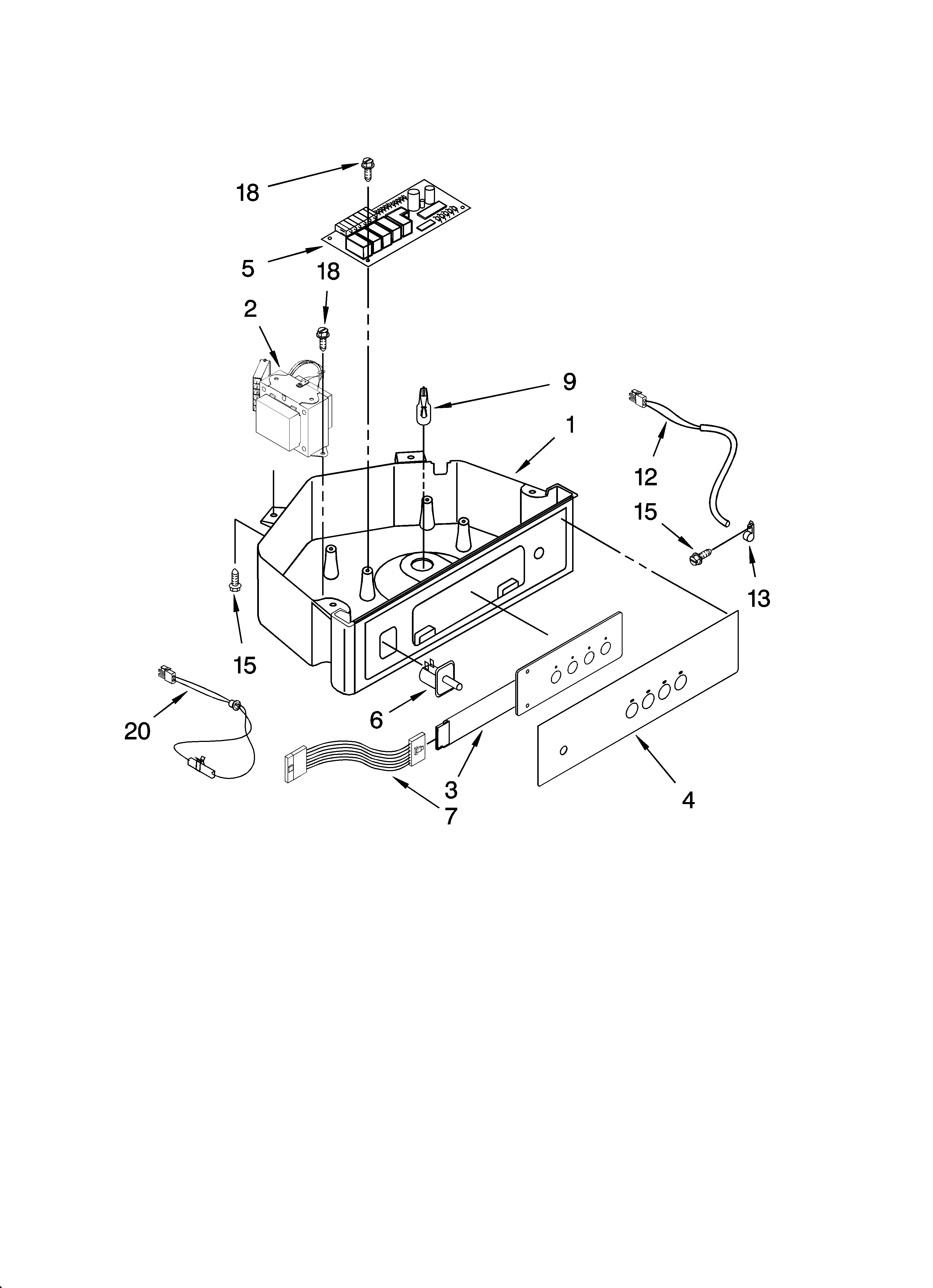 KitchenAid KUIC15PLTS2 control panel parts diagram