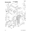 KitchenAid KUIC18NNTS2 cabinet liner and door parts diagram