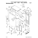 KitchenAid KUIS15NRTW2 cabinet liner and door parts diagram