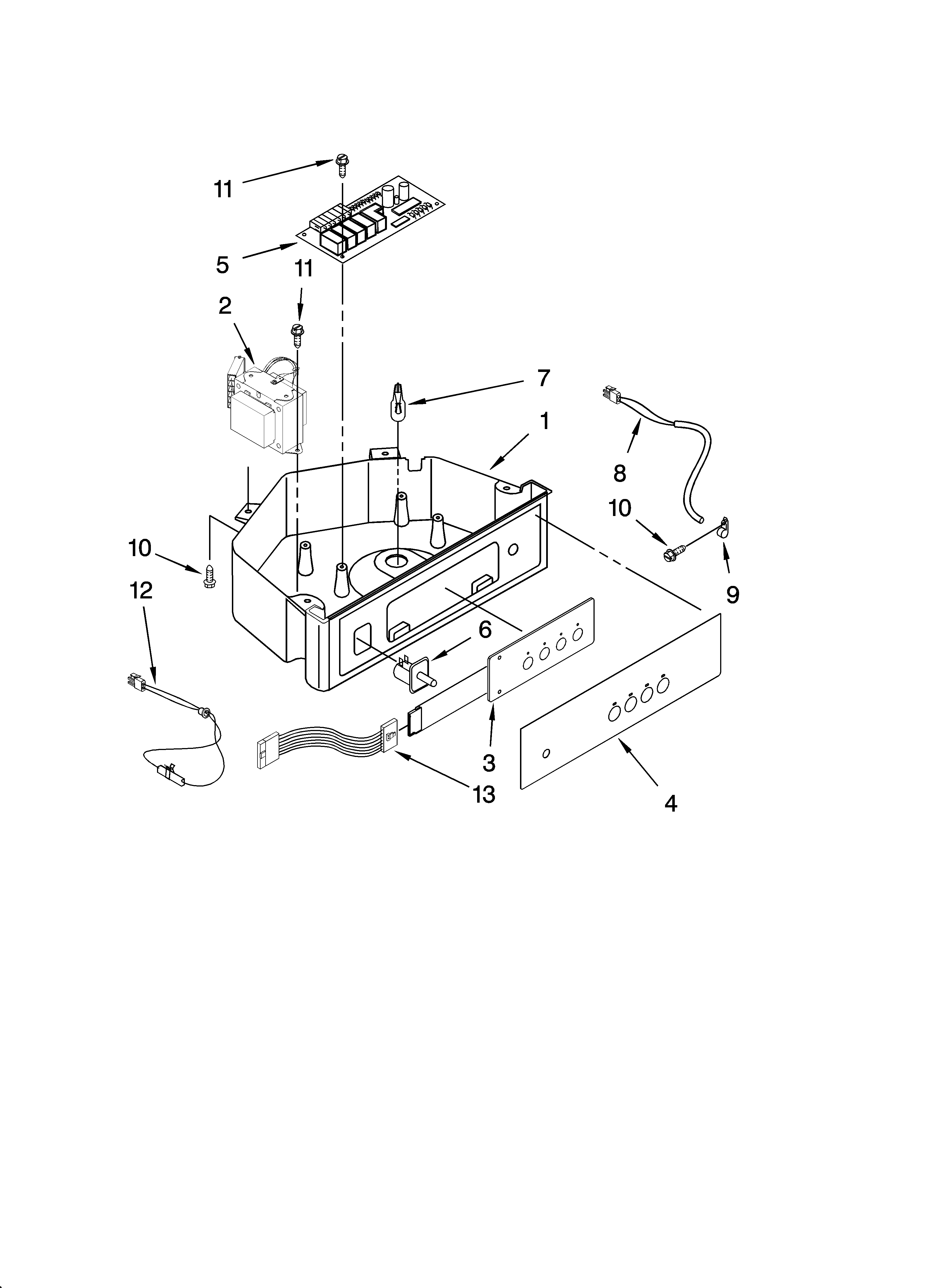 Jenn-Air JIM158XBRS2 control panel parts diagram