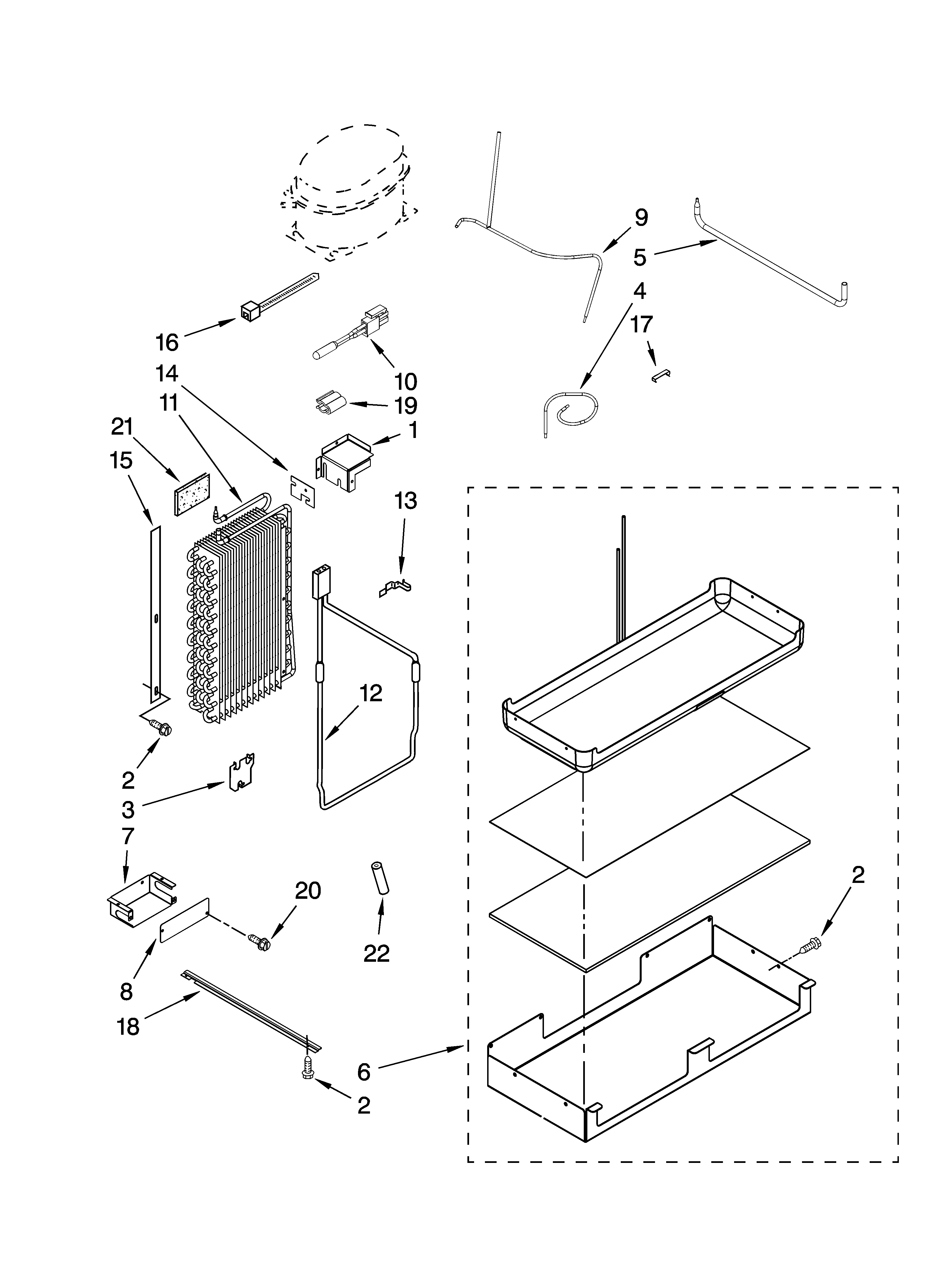 Jenn-Air JS42PPDUDB01 lower unit and tube parts diagram