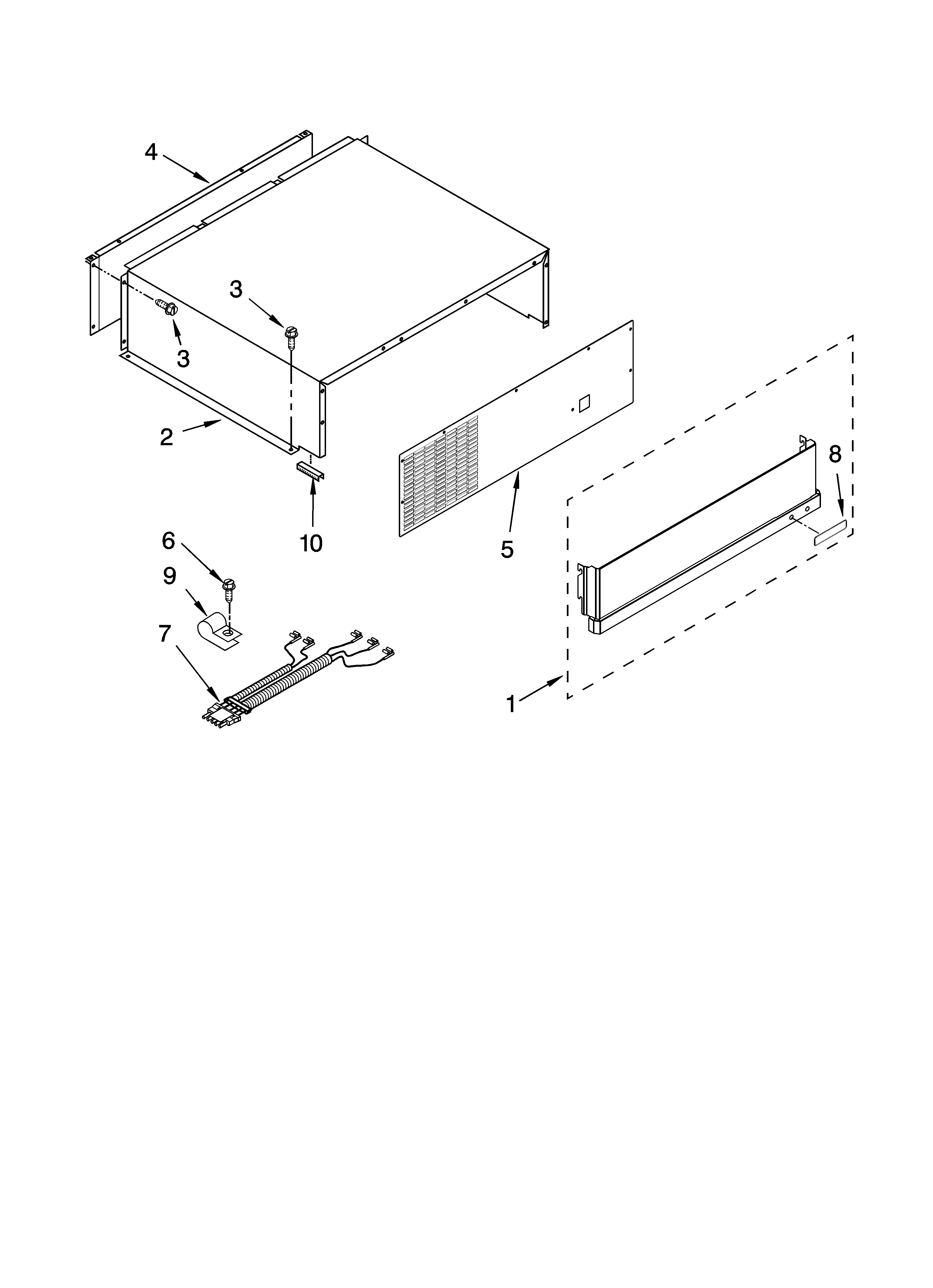 Jenn-Air JS42SEDUDB01 top grille and unit cover parts diagram