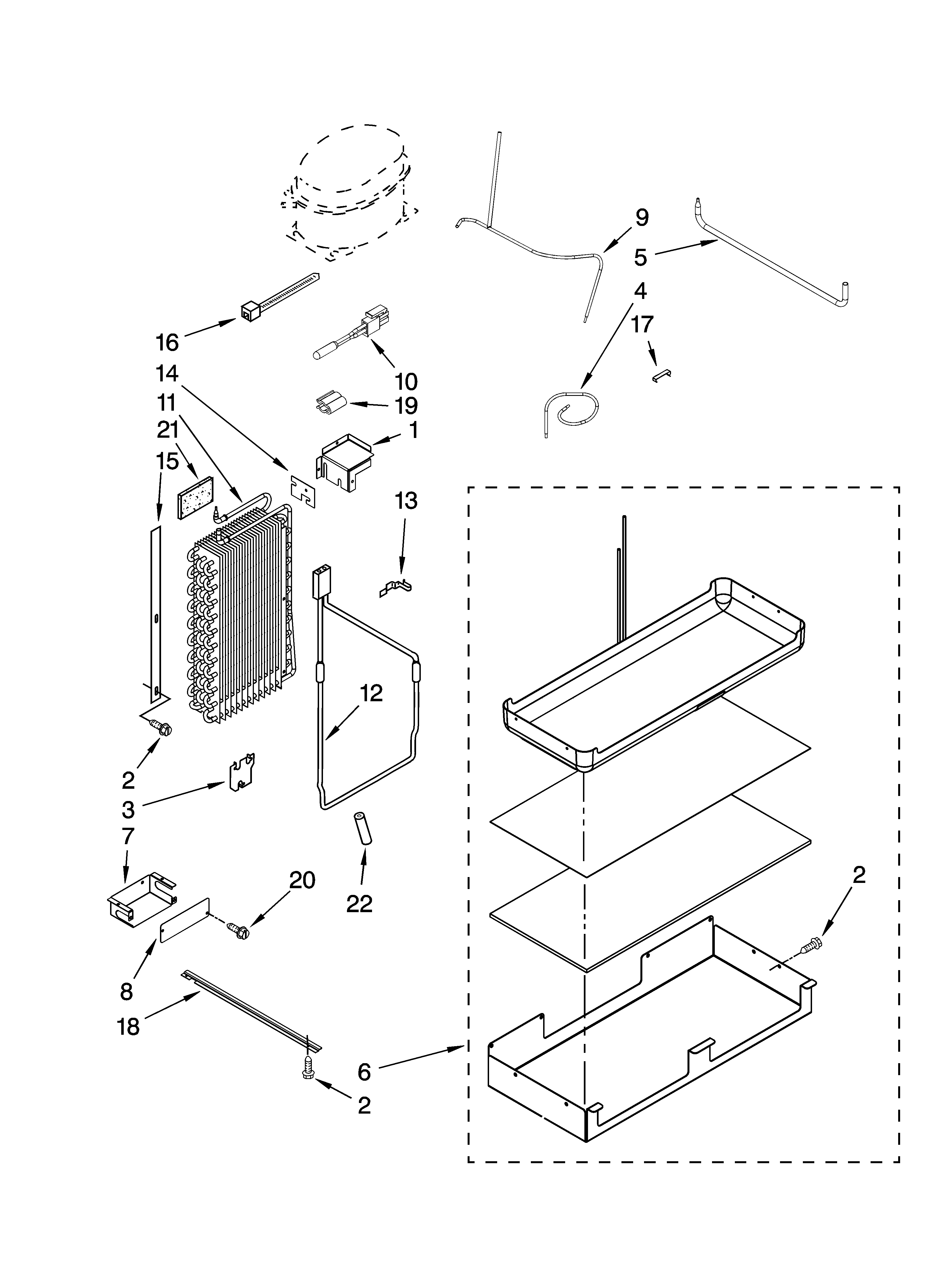 Jenn-Air JS42SEDUDB01 lower unit and tube parts diagram