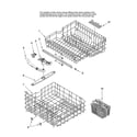 Maytag MDB7601AWB41 upper and lower rack parts diagram