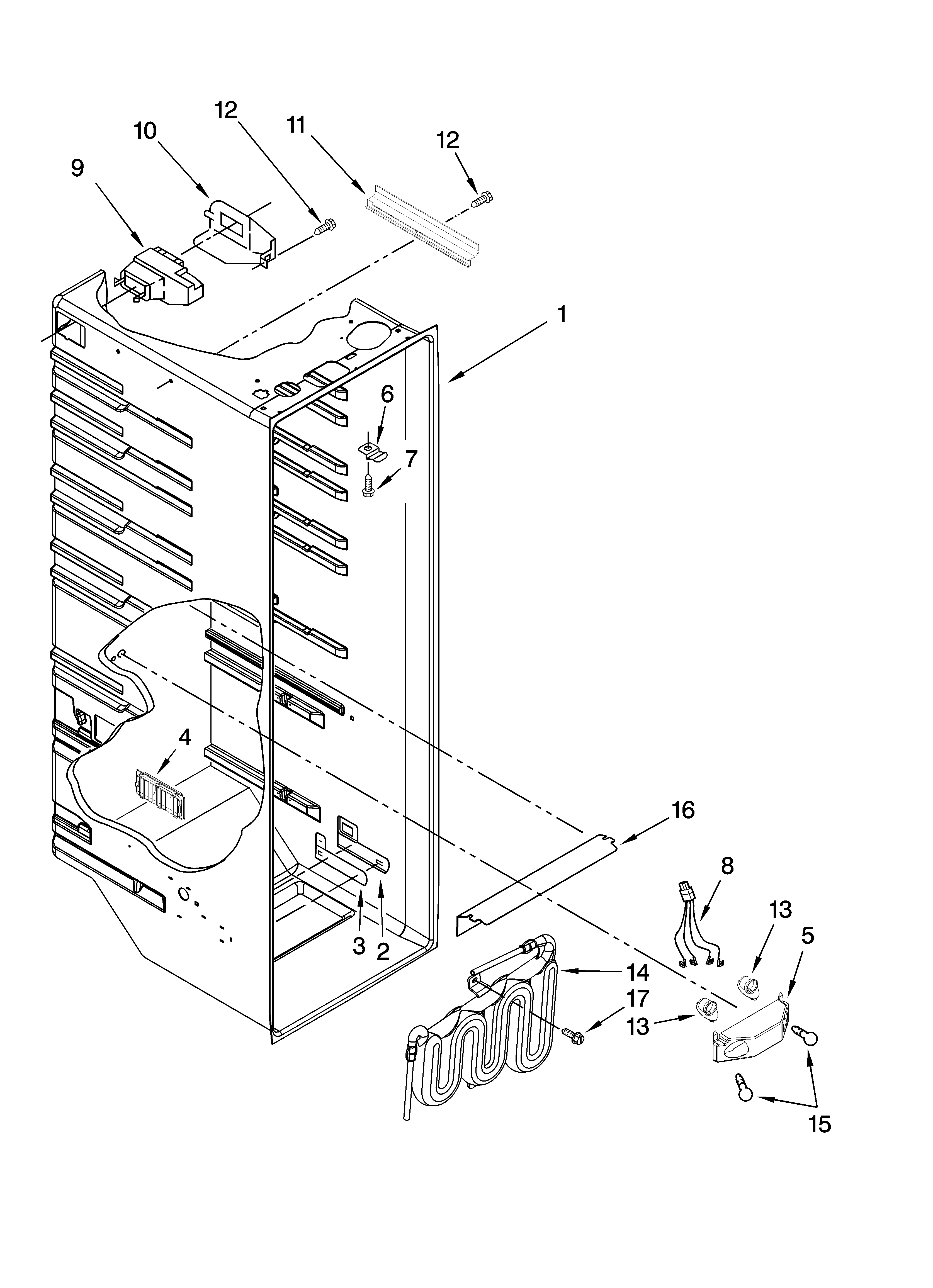 Ikea ID5HHEXTQ00 refrigerator liner parts diagram