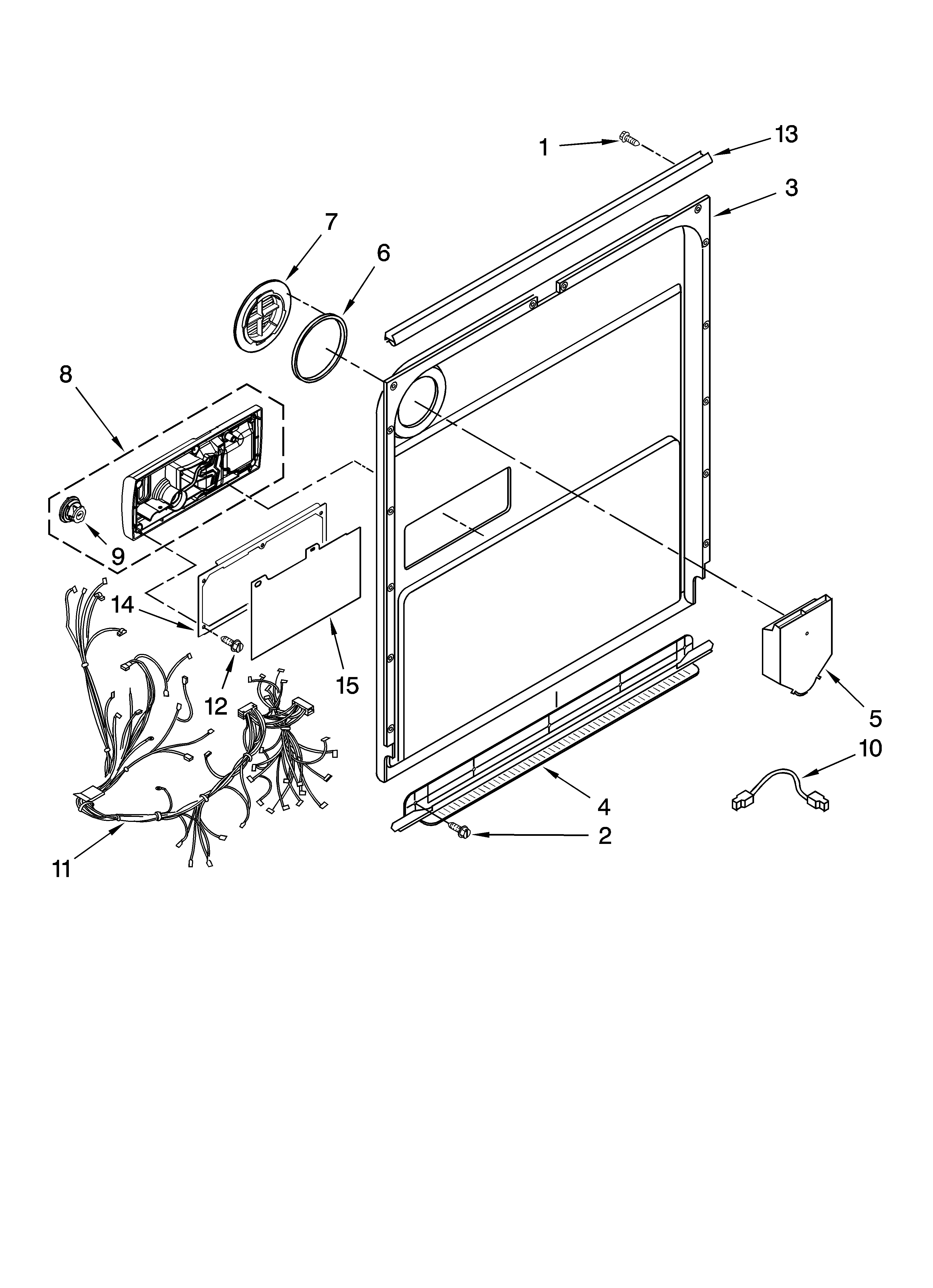 Ikea IUD9750VS0 door and latch parts diagram