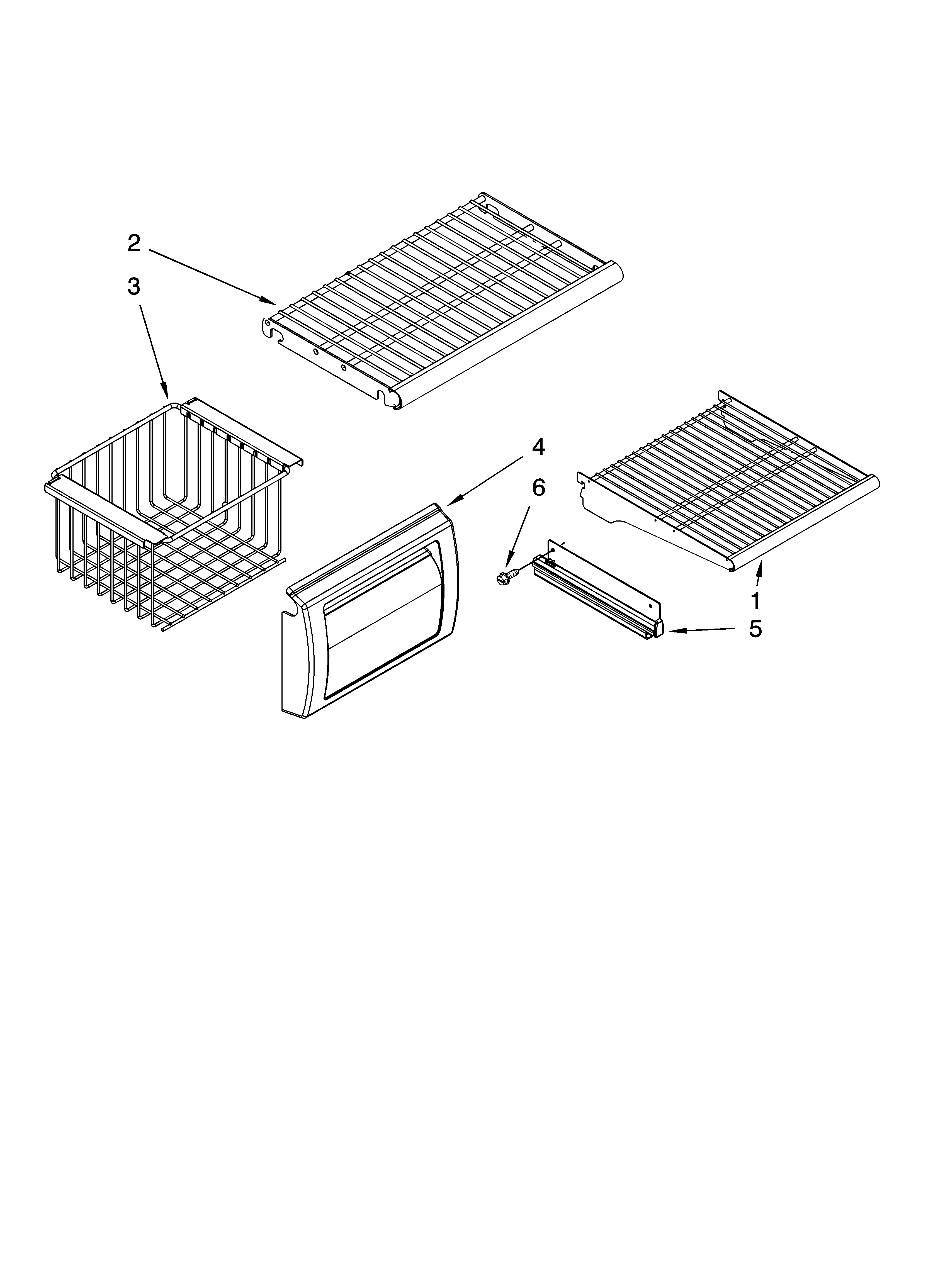 KitchenAid KSSS42QTW03 freezer shelf parts diagram