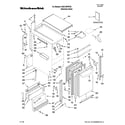 KitchenAid KUIC18PNTS2 cabinet liner and door parts diagram