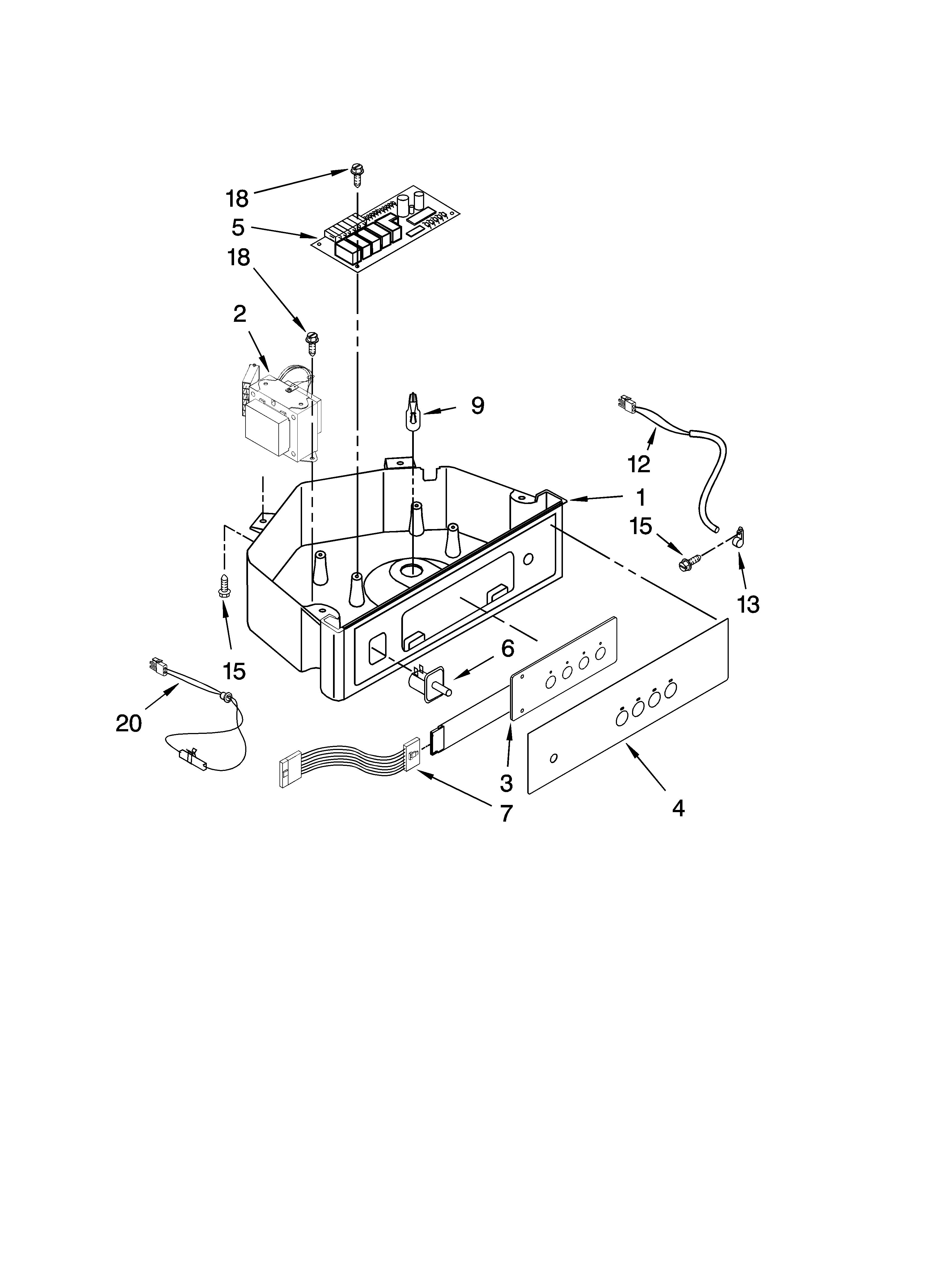 KitchenAid KUIC18PNTS2 control panel parts diagram