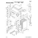 KitchenAid KUIS18PNTW2 cabinet liner and door parts diagram