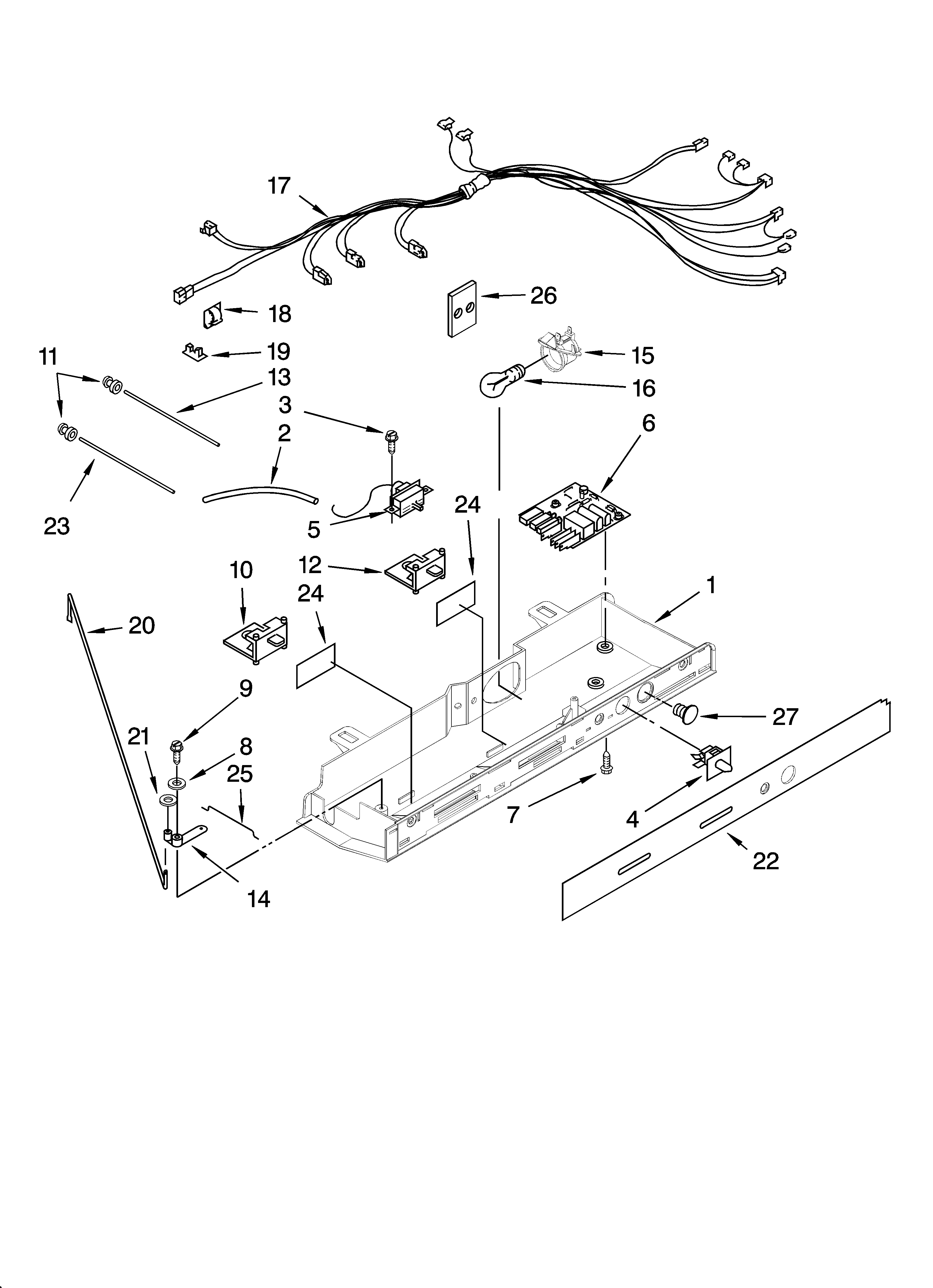 Maytag MSD2254VEB00 control parts diagram