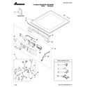 Amana NED7500VW0 top and console parts diagram