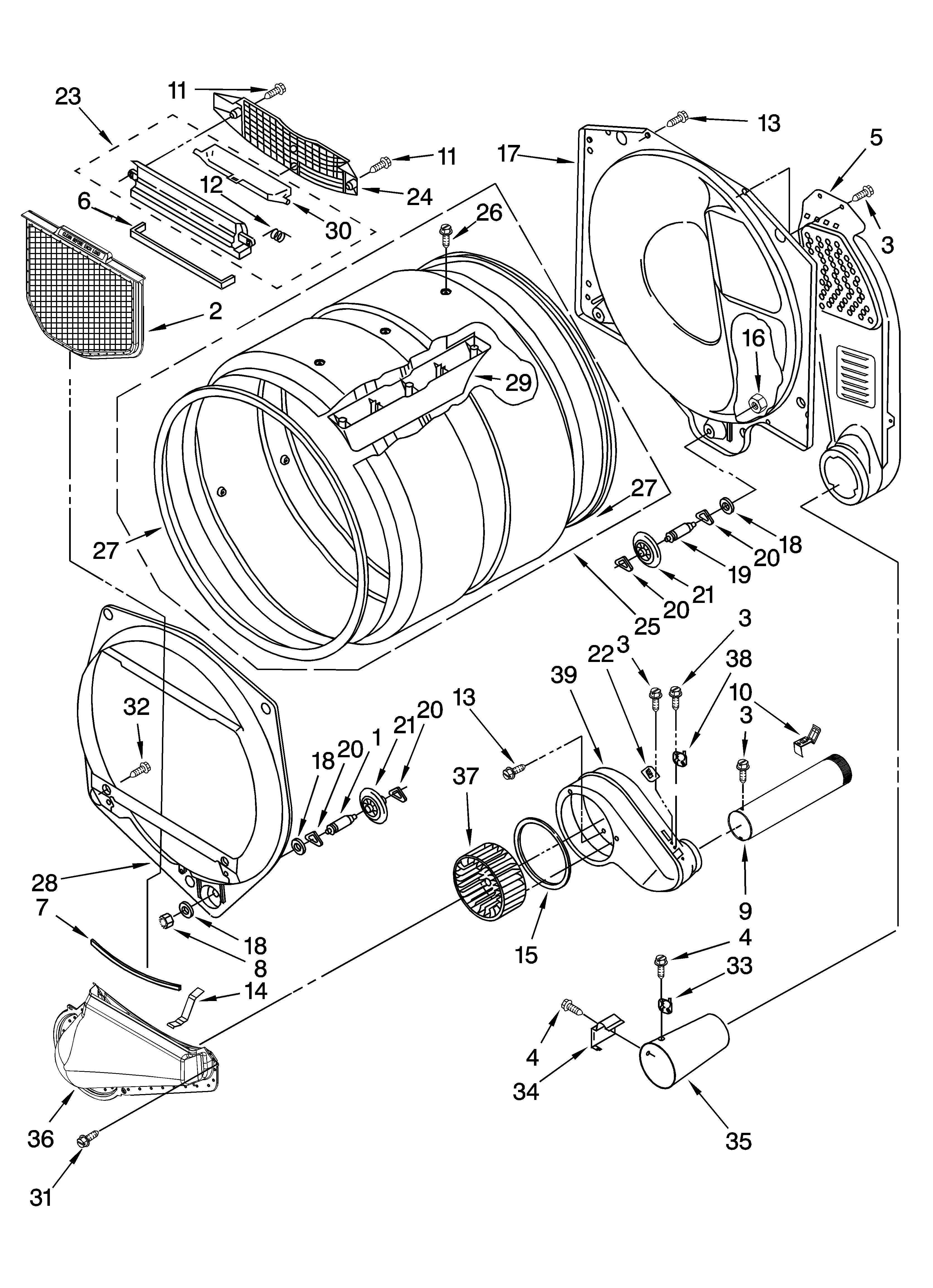 Whirlpool CGM2761TQ1 bulkhead parts diagram