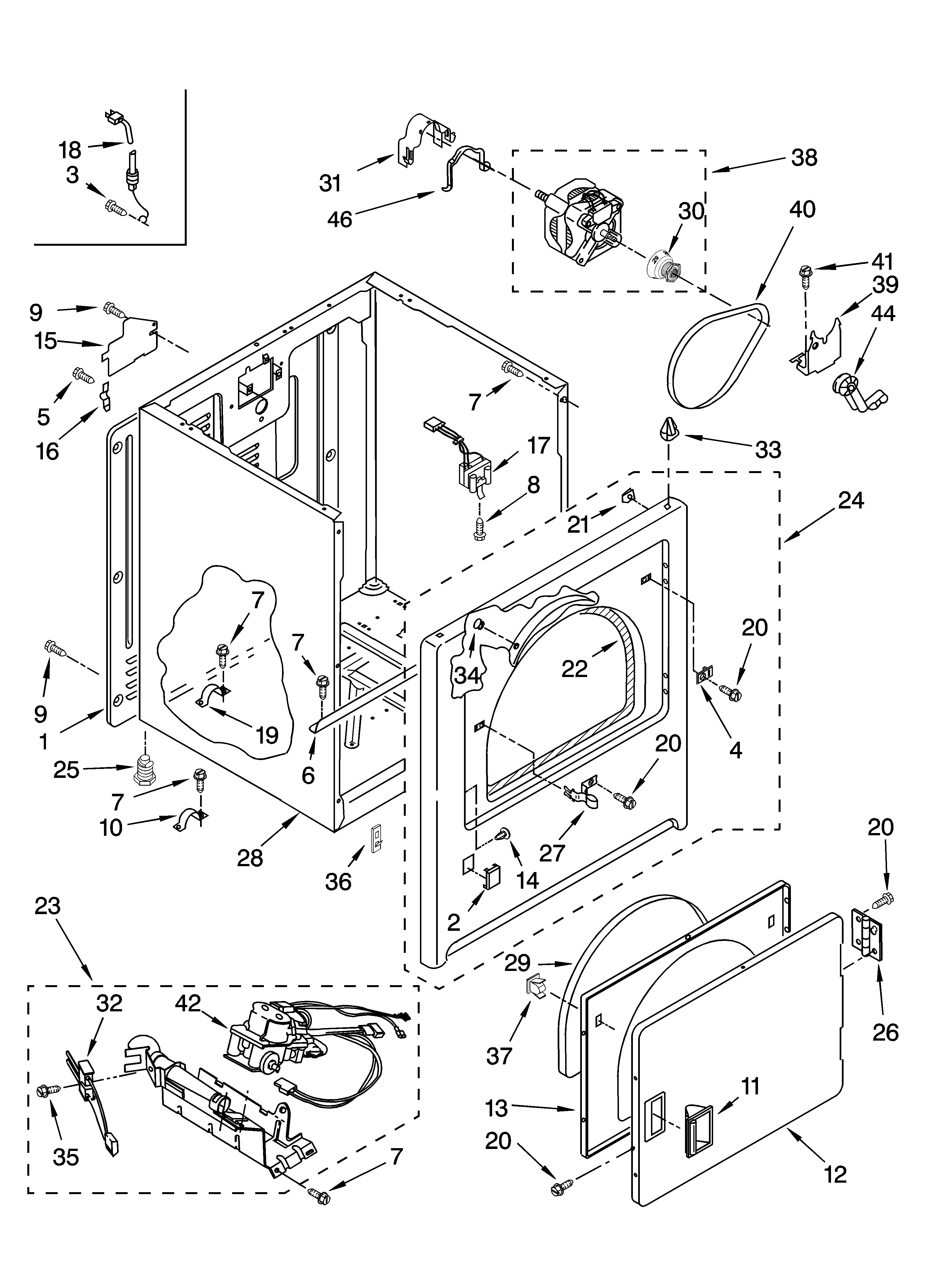 Whirlpool GCGM2991TQ1 cabinet parts diagram