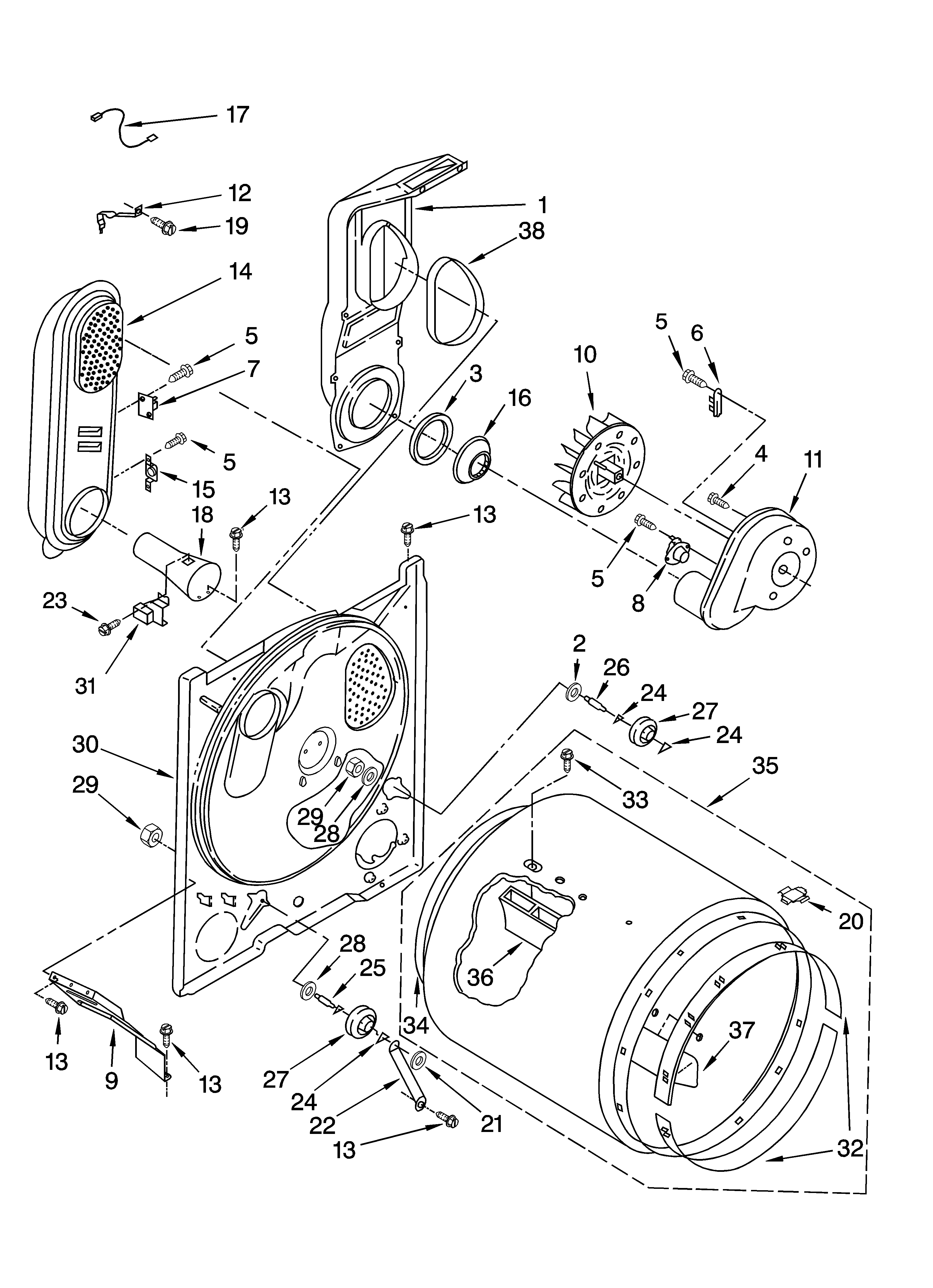 Whirlpool GCGM2991TQ1 bulkhead parts diagram