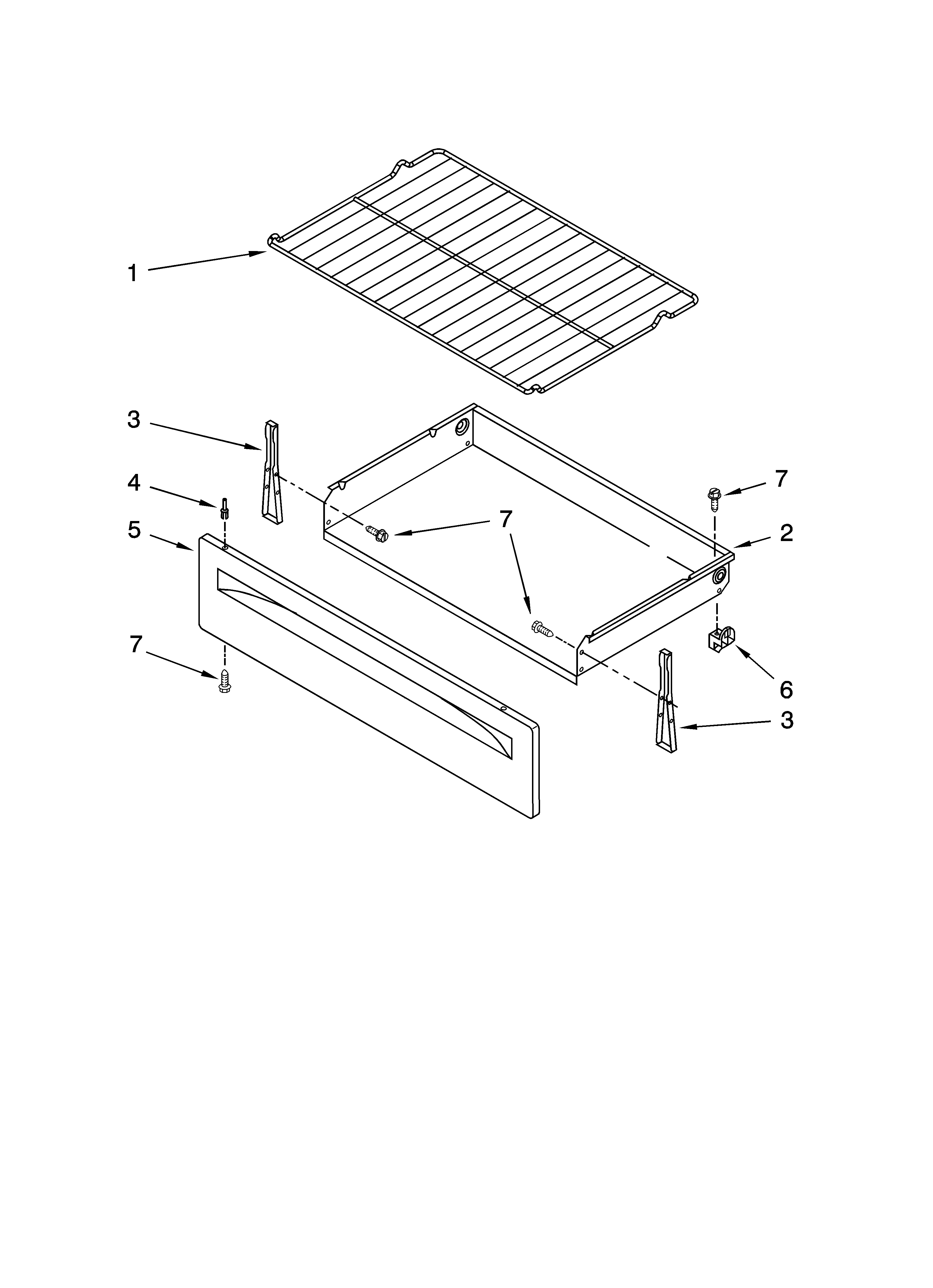 Inglis IVP33800 drawer & broiler parts diagram