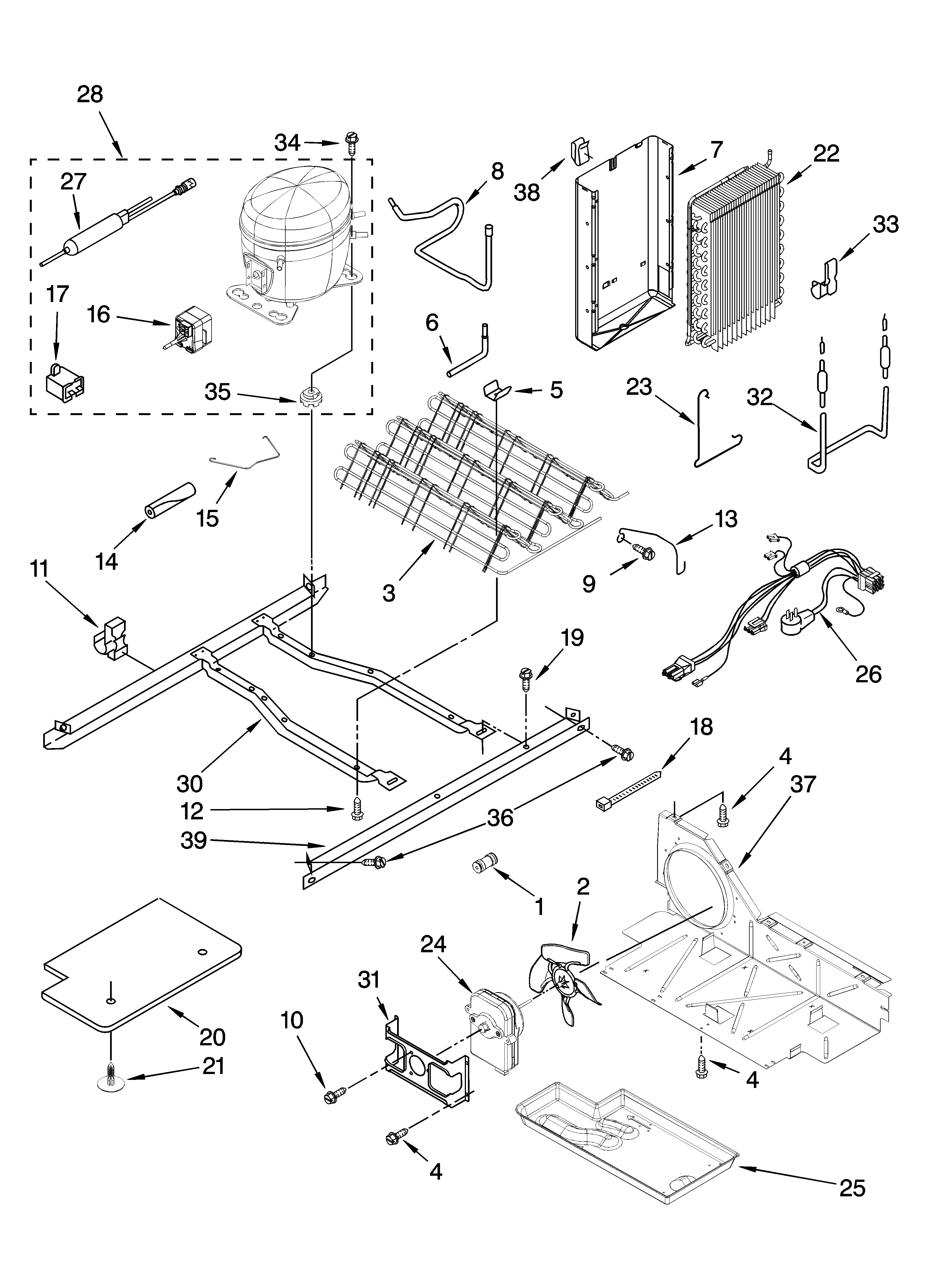 Whirlpool ED5LTAXVL01 unit parts diagram