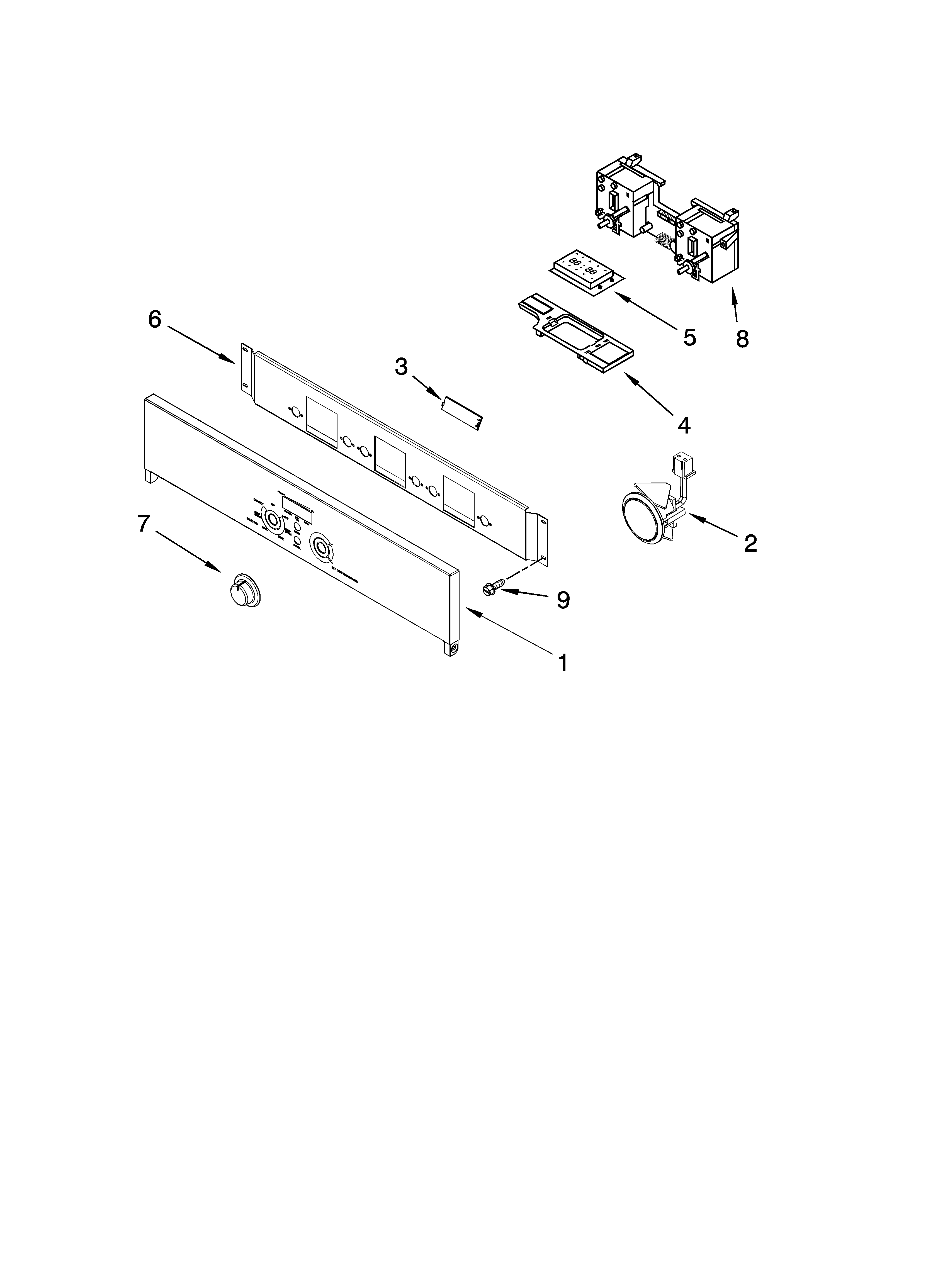 Ikea IBS550PRQ04 control panel parts diagram
