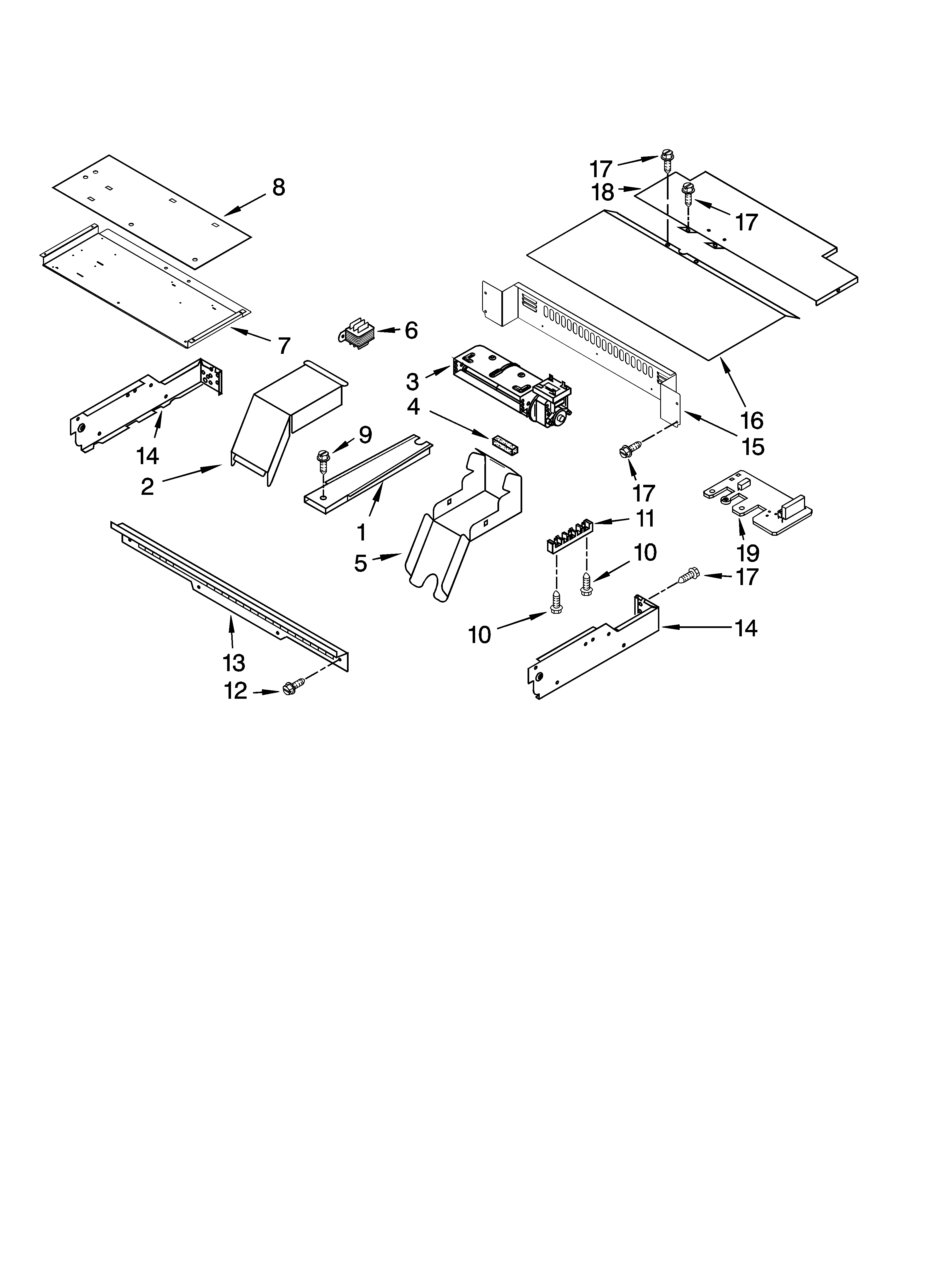 Ikea IBS550PRQ04 top venting parts, optional parts diagram