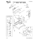 Whirlpool WGD6400SW2 top and console parts diagram