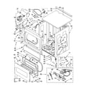 Whirlpool CSP2761TQ2 upper cabinet and front panel parts diagram