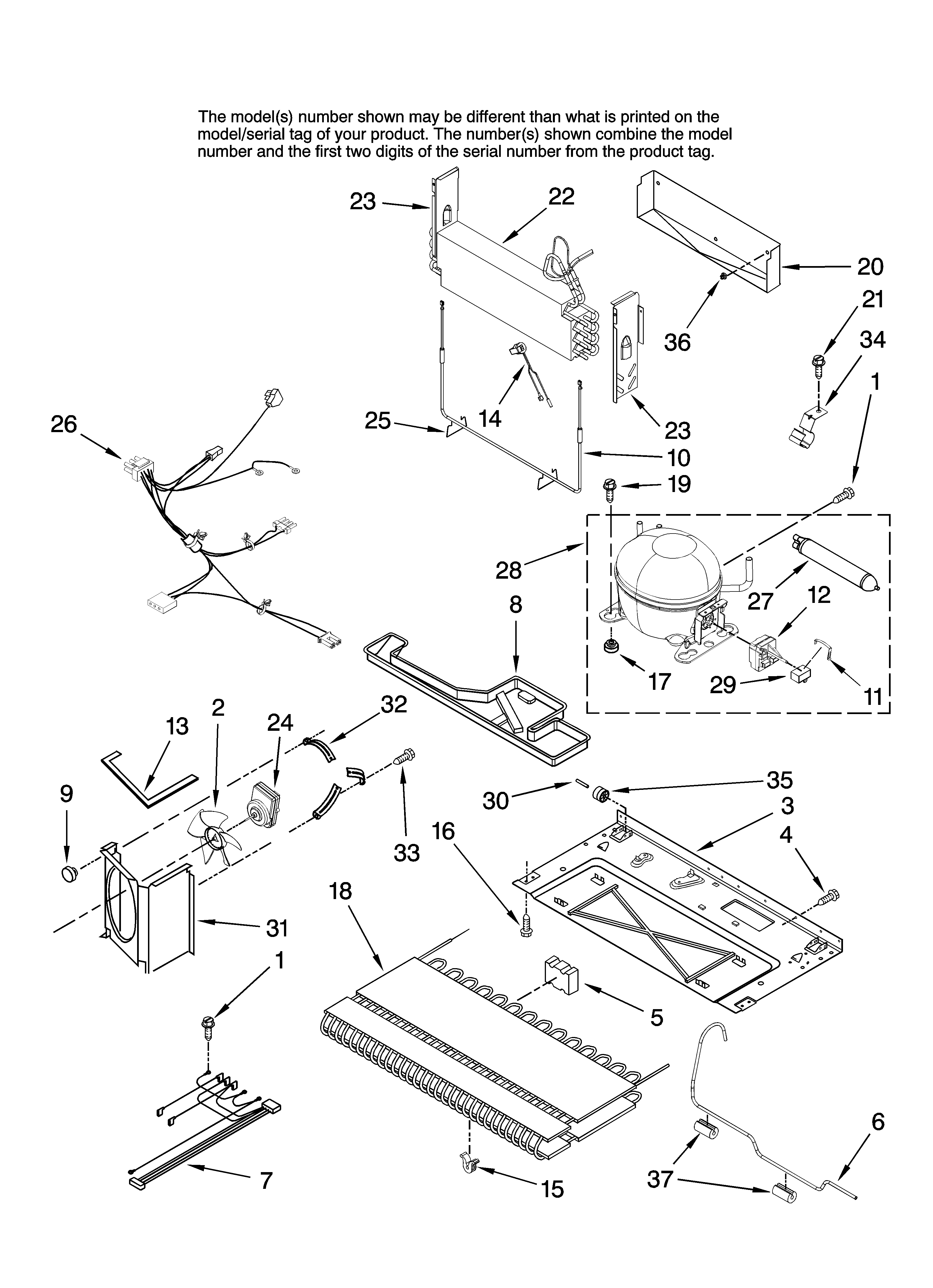 Amana ABR2222FES12 unit parts diagram