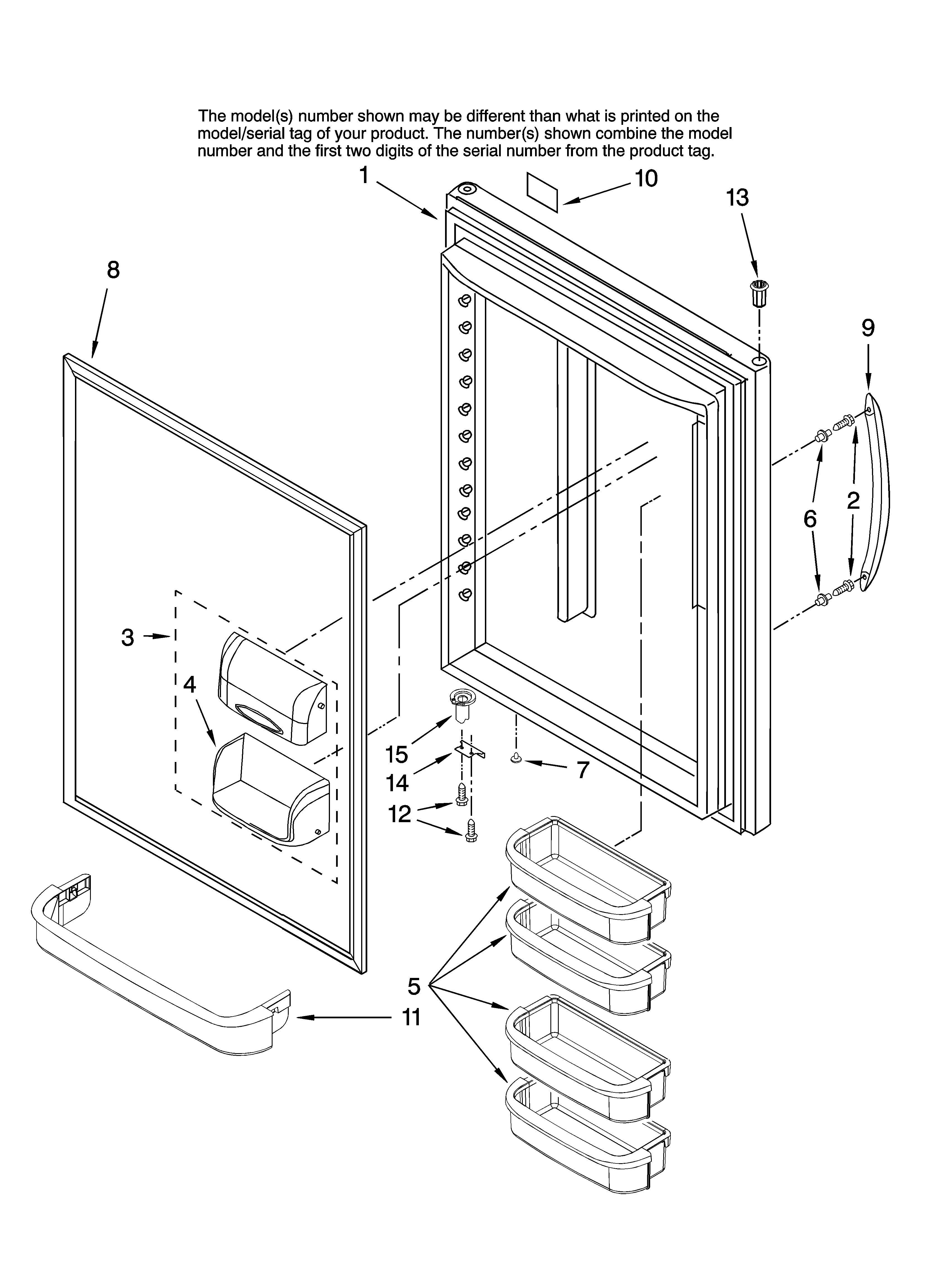 Amana ABL2522FES12 refrigerator door parts diagram