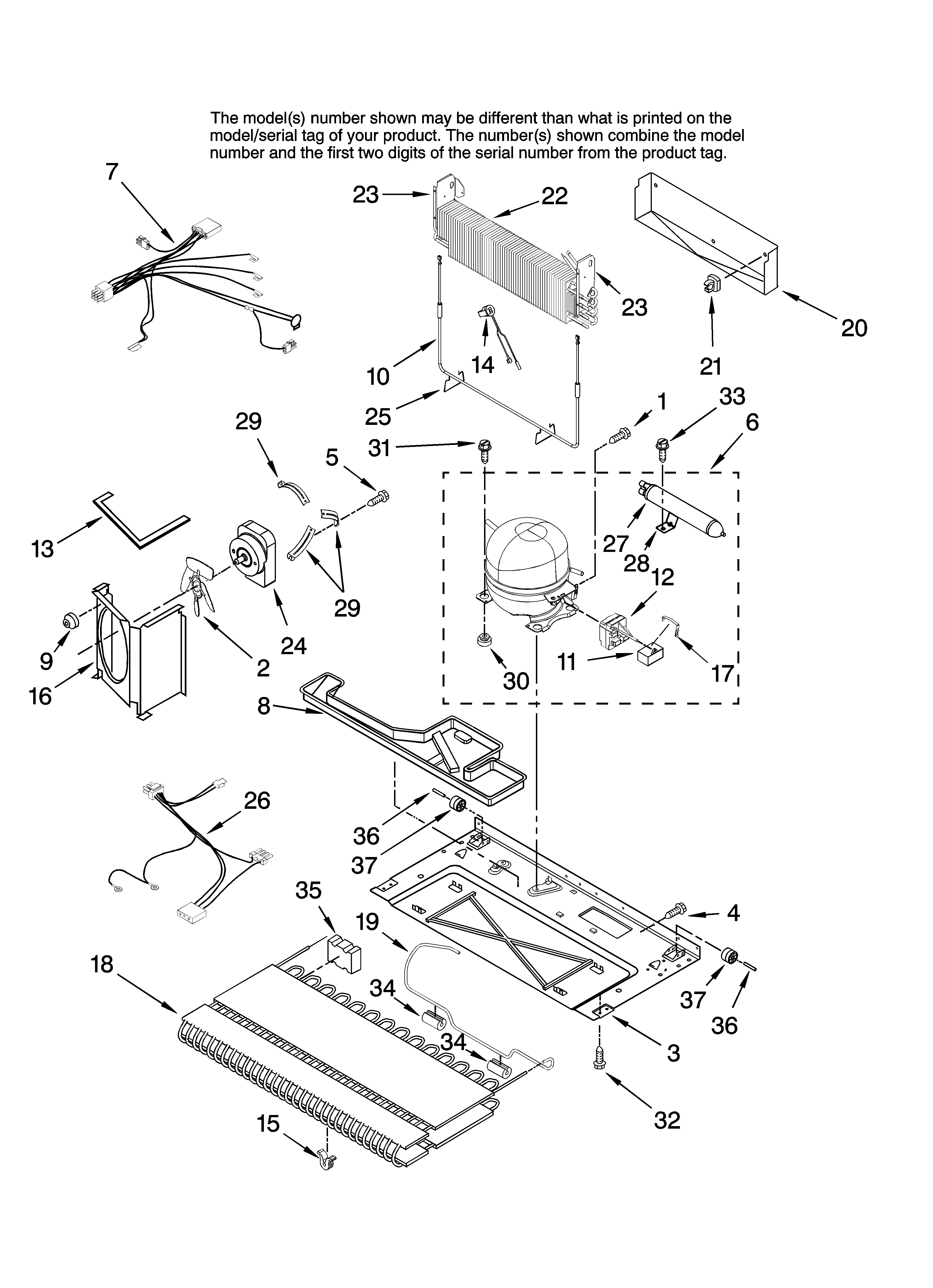 Amana ABR2533FES12 unit parts diagram