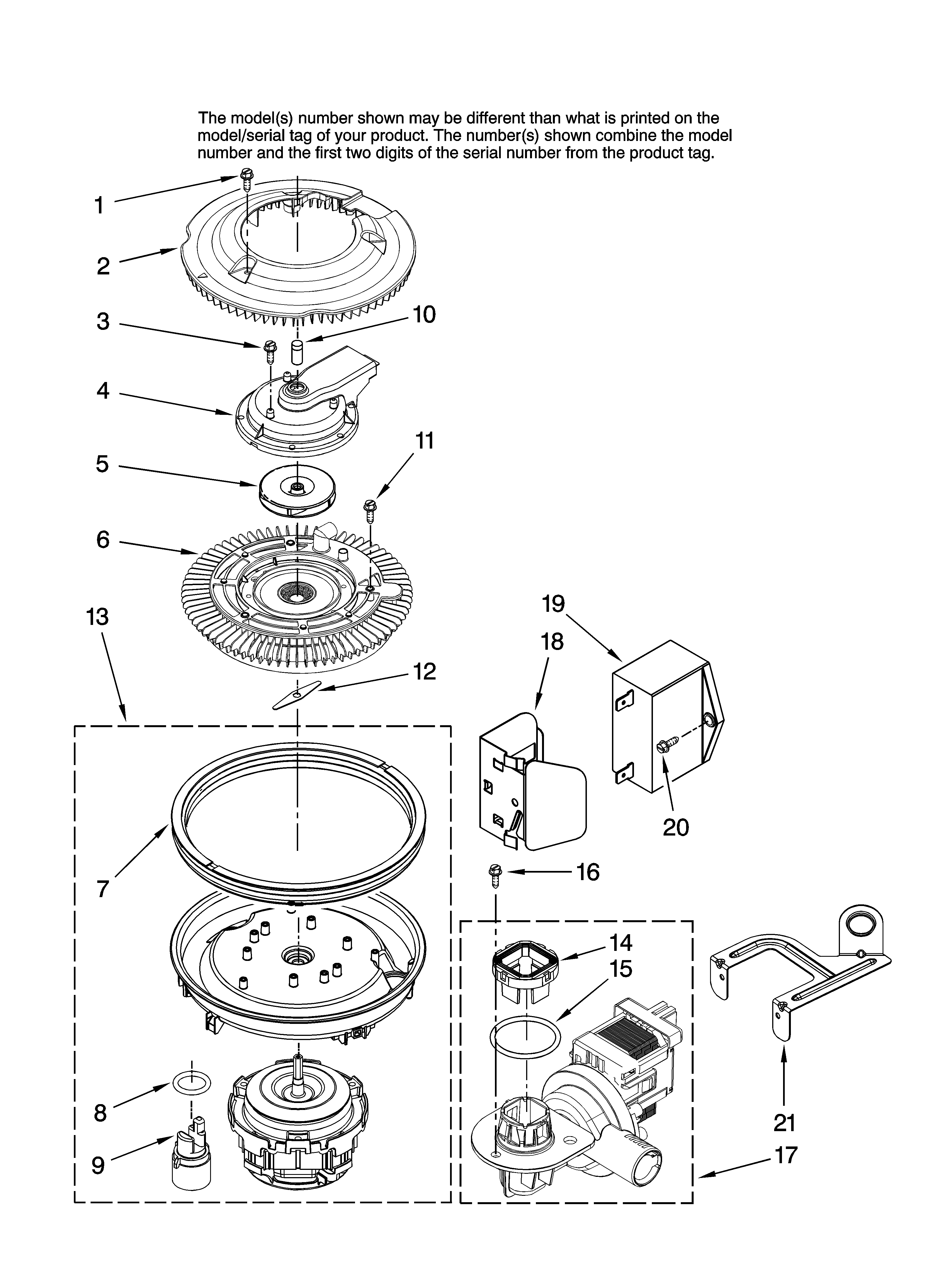 Amana ADB1500AWS0 pump and motor parts diagram