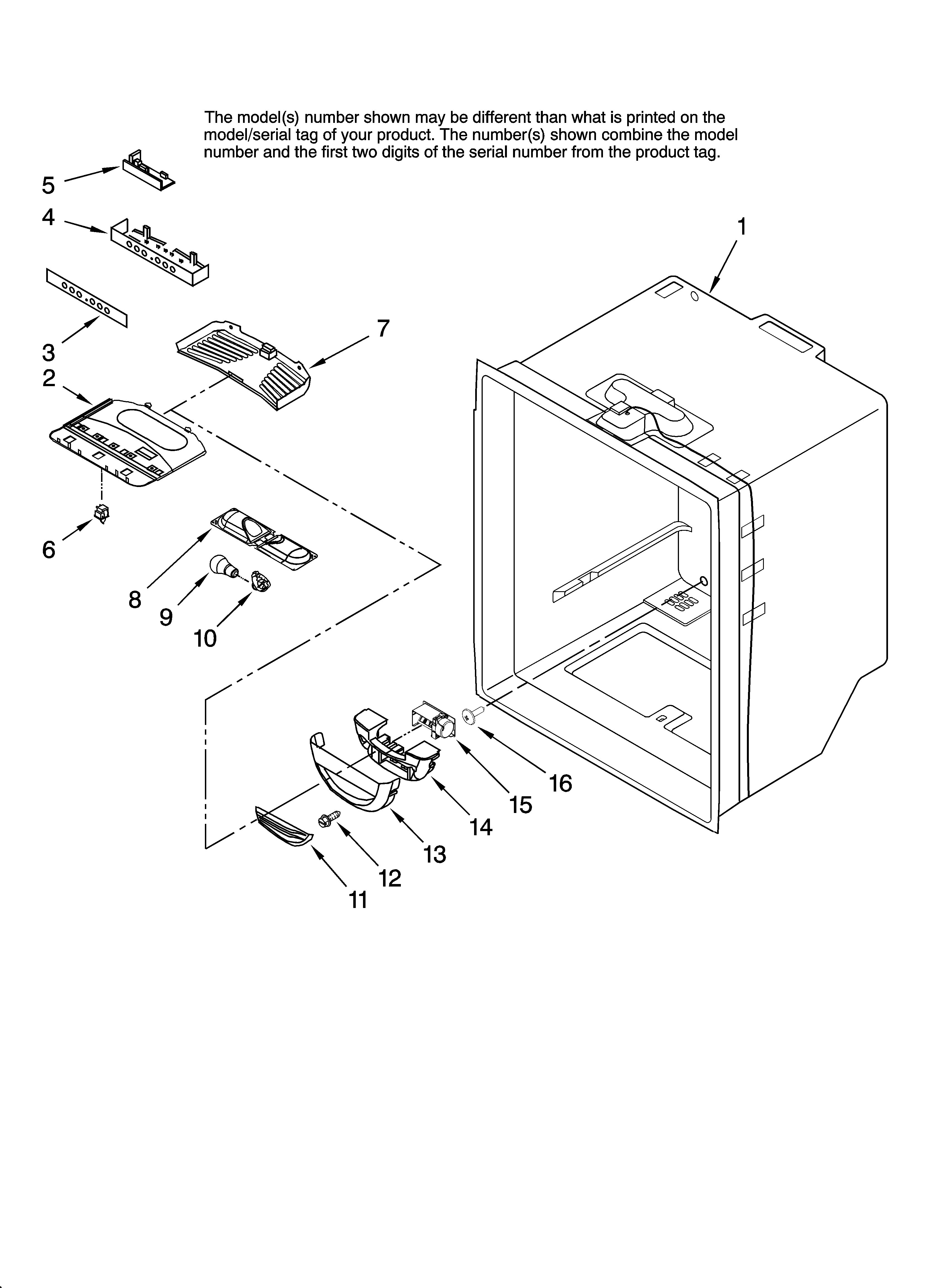Maytag GB6525PEAS10 refrigerator liner parts diagram