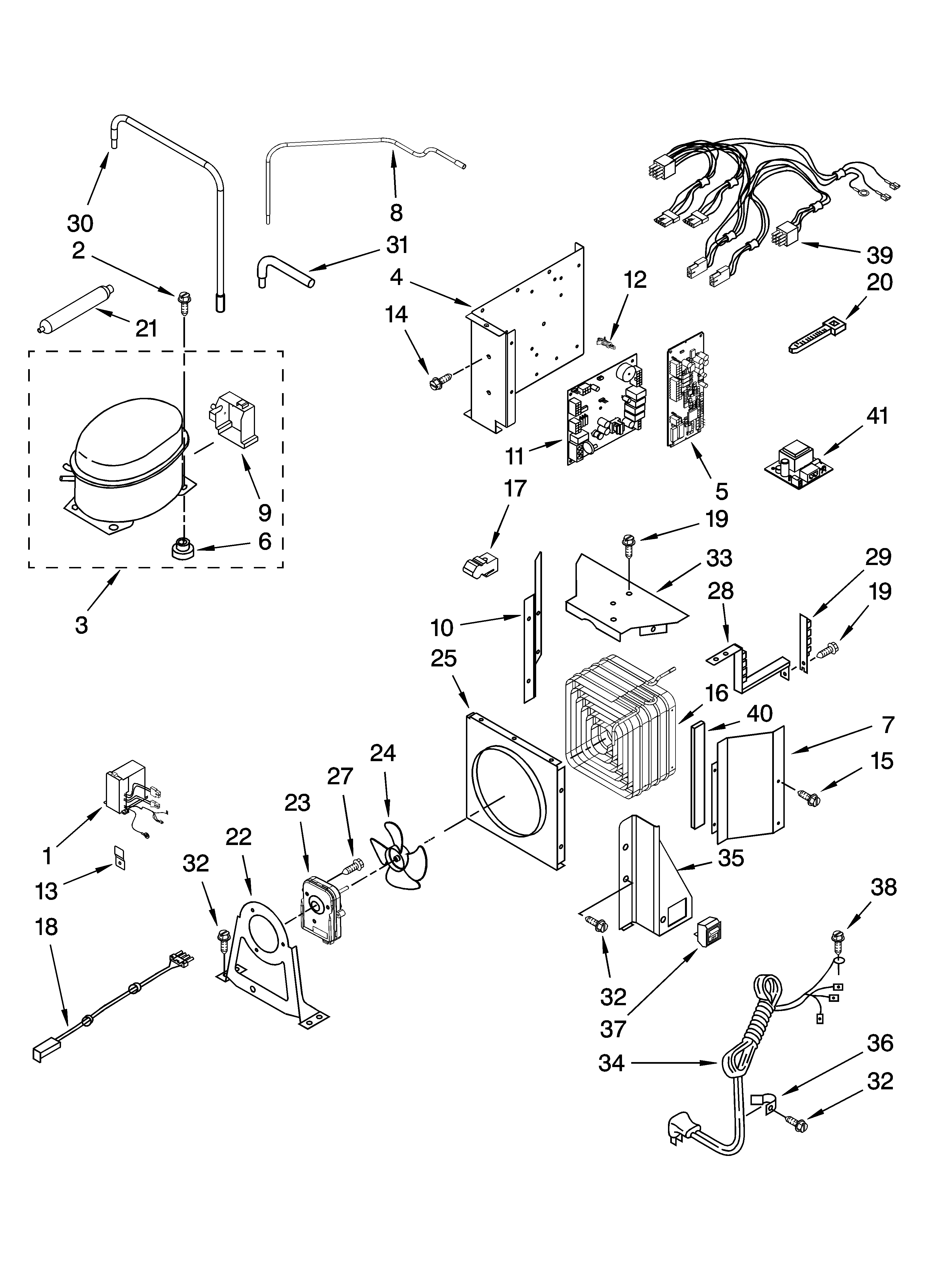 Jenn-Air JS48PPDUDB01 upper unit parts diagram