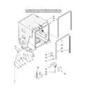 Maytag MDB6701AWQ0 tub and frame parts diagram