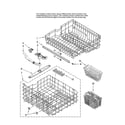 Maytag MDB6701AWQ0 upper and lower rack parts diagram